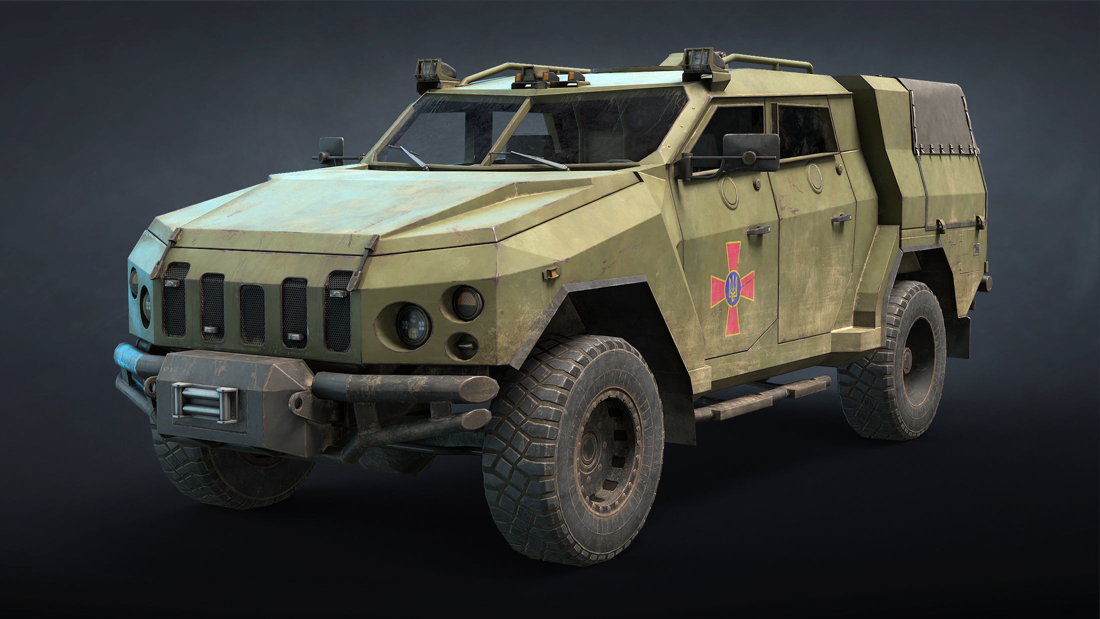Ukrainian Armored Vehicles Set 3D Model Collection_16