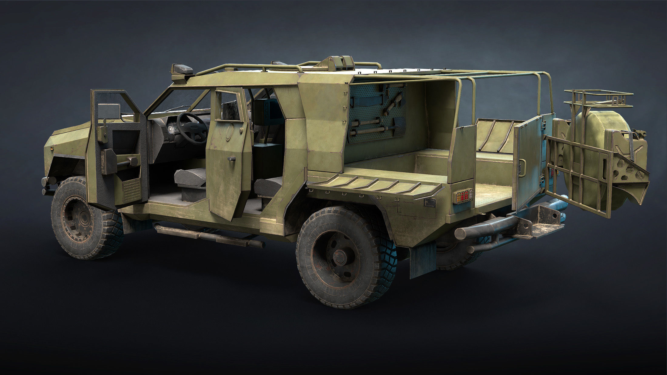 Ukrainian Armored Vehicles Set 3D Model Collection_17