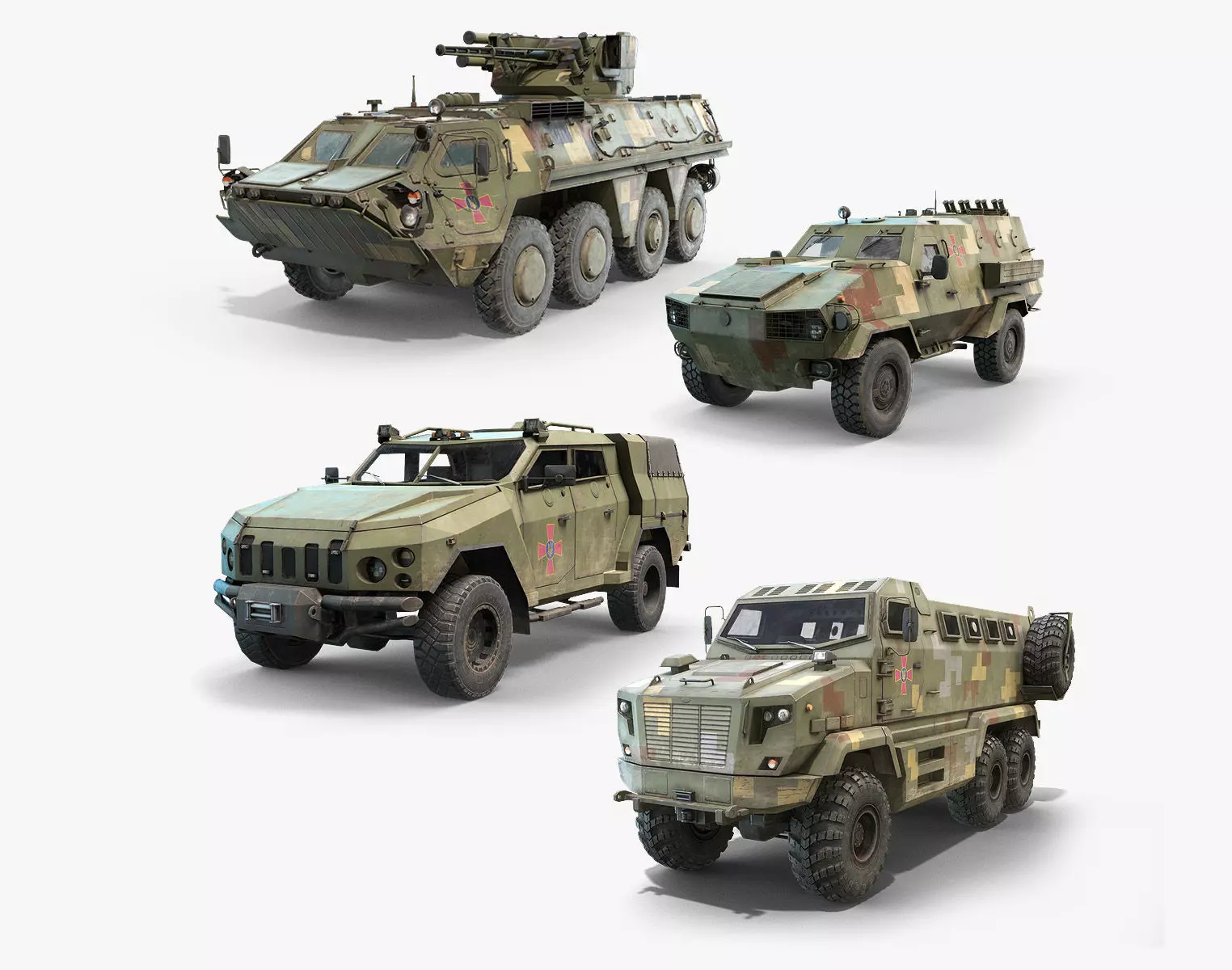 Ukrainian Armored Vehicles Set 3D Model Collection_0