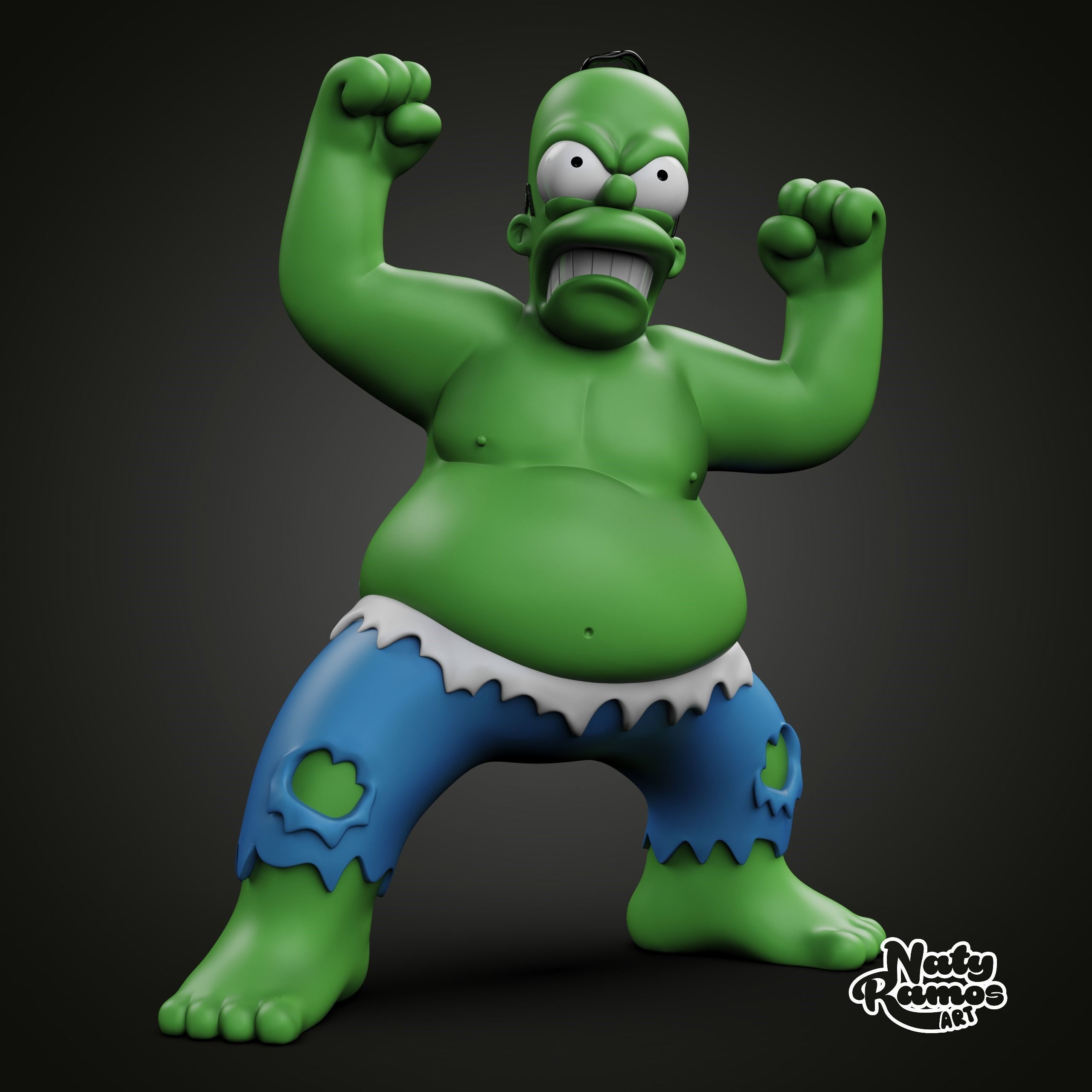 HOMERO HULK 3D print model_2