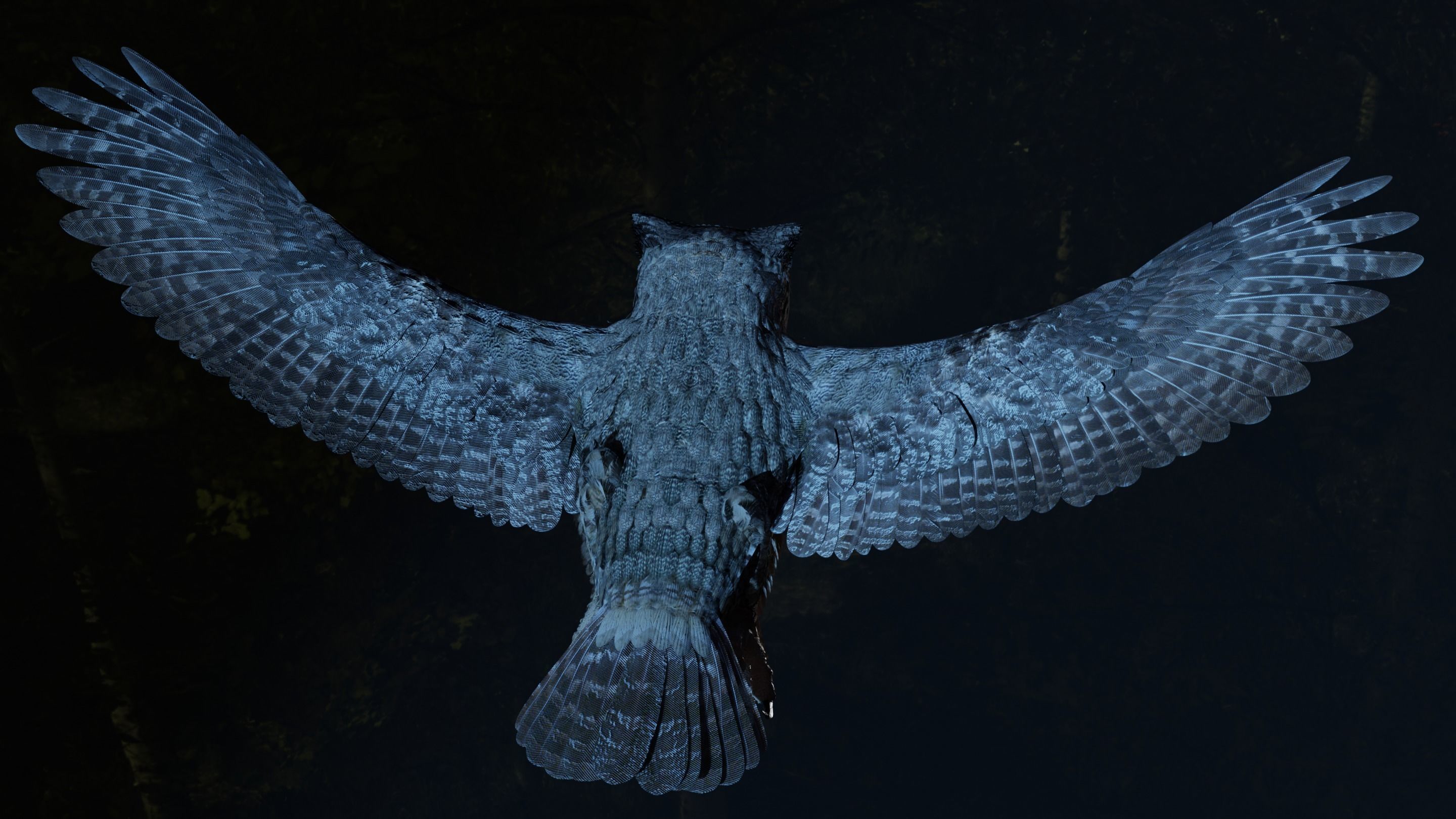 Great Horned Owl - Blender Low-poly 3D model_26