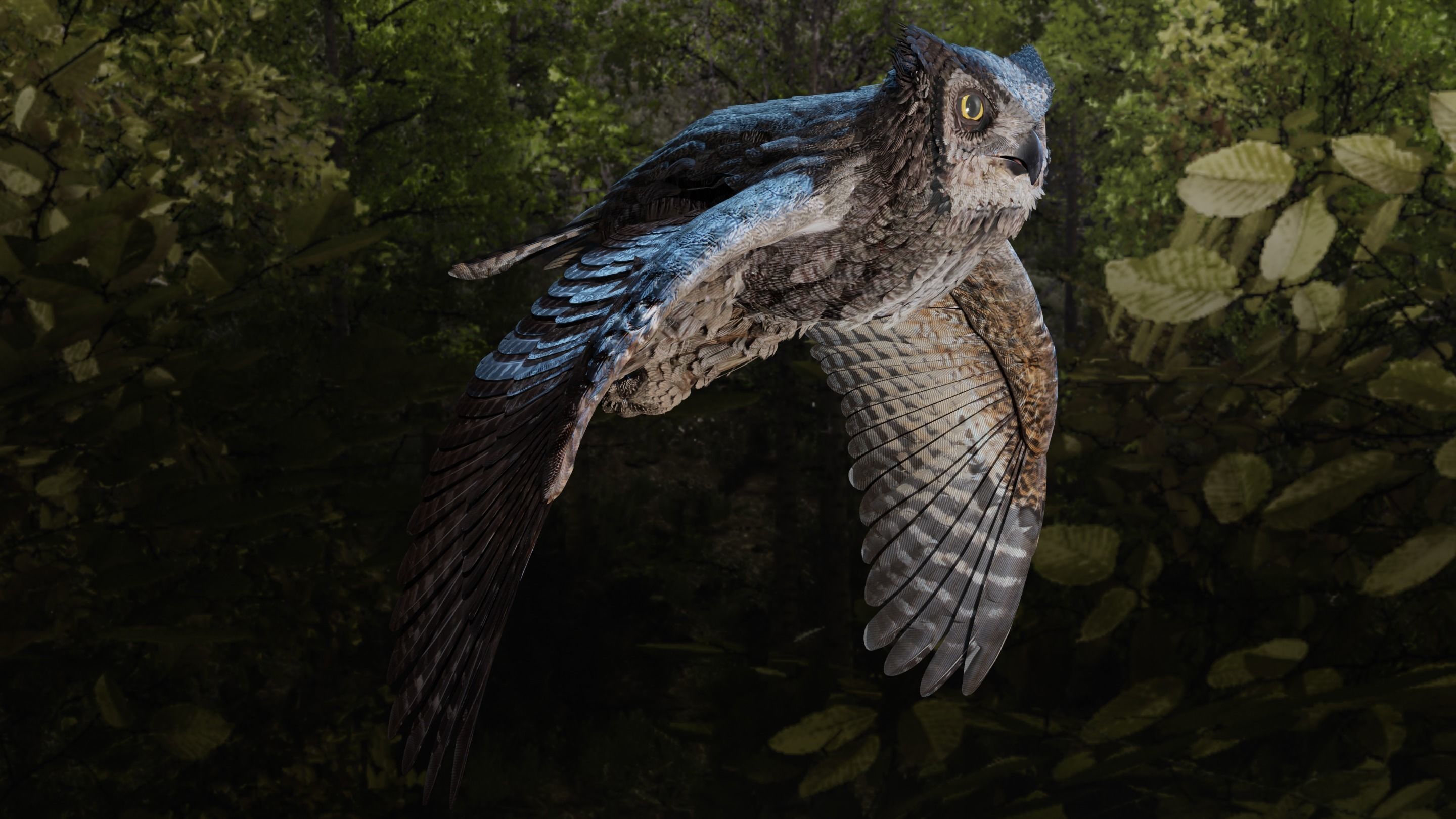 Great Horned Owl - Blender Low-poly 3D model_27