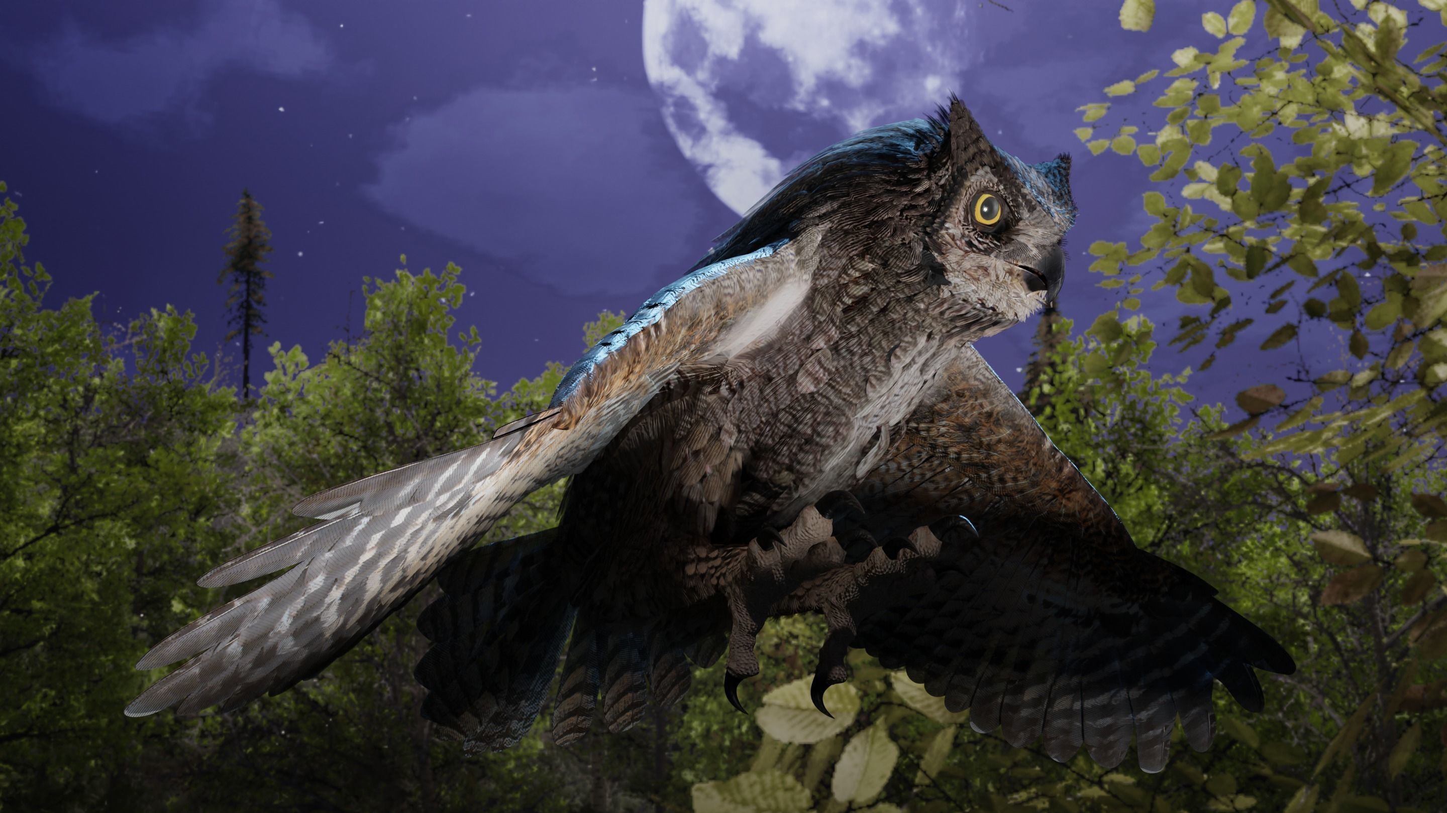 Great Horned Owl - Blender Low-poly 3D model_28