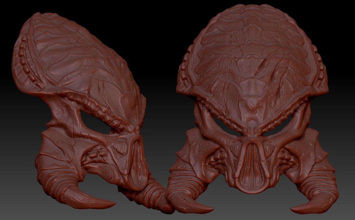 cracked tusk predator bio helmet prey 3D print model_6