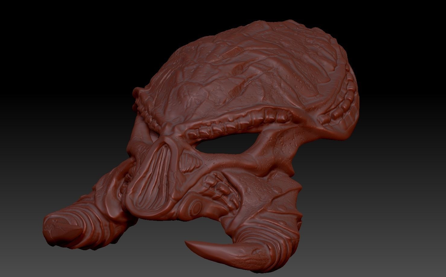 cracked tusk predator bio helmet prey 3D print model_5