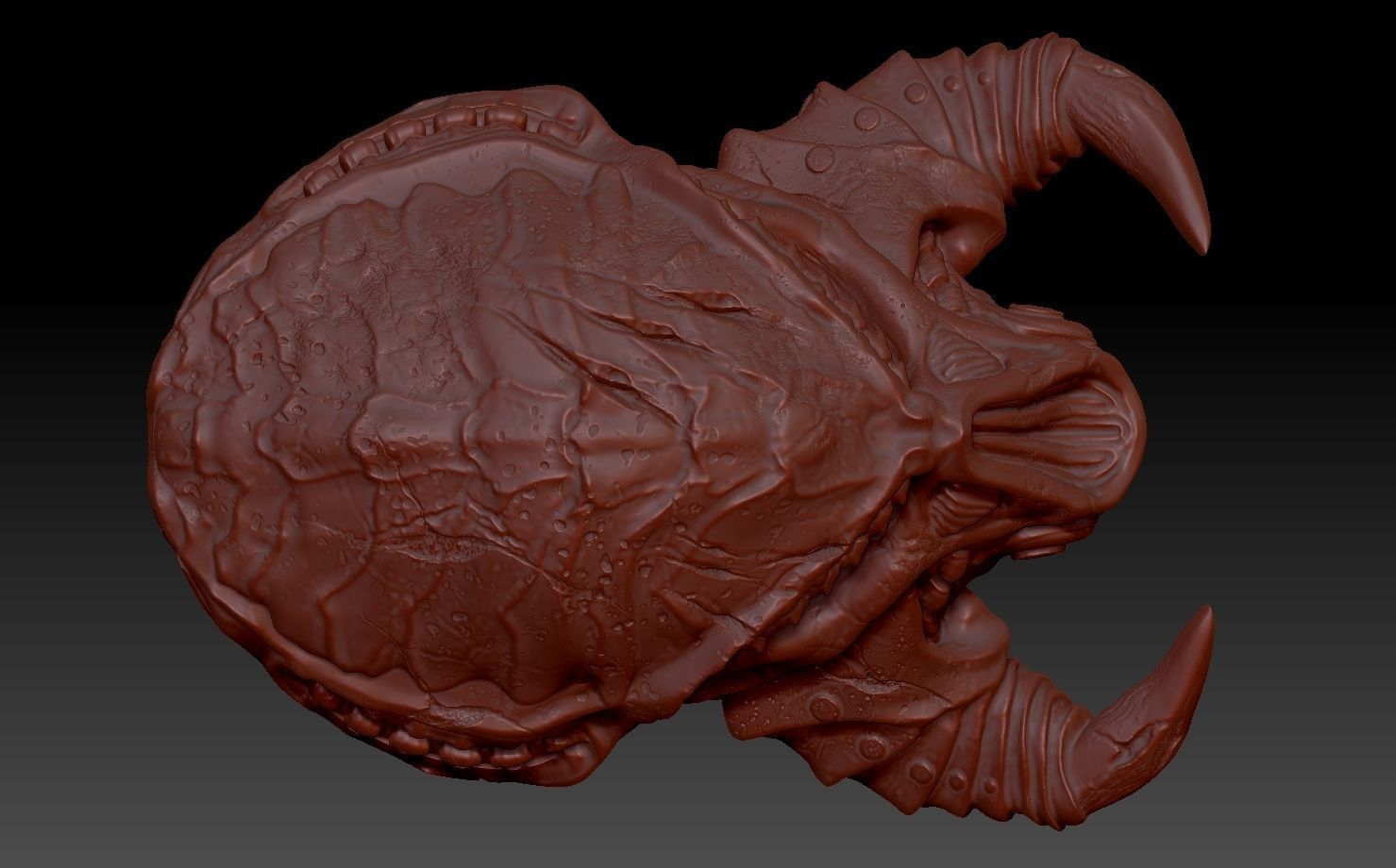 cracked tusk predator bio helmet prey 3D print model_4