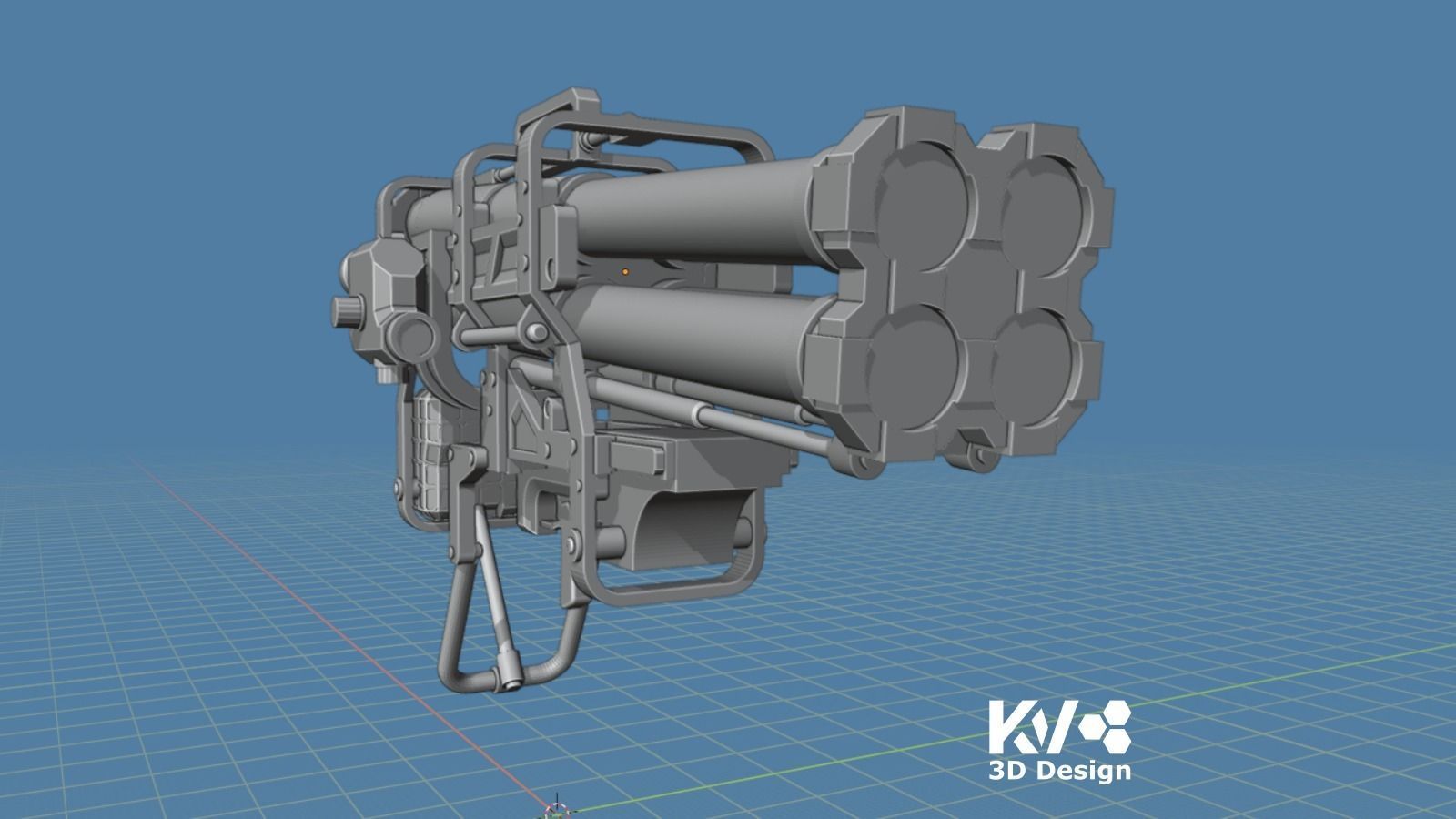 KV-Death Stranding-Quadruple Rocket-Launcher 3D print model_7