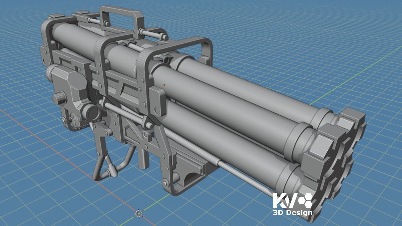 KV-Death Stranding-Quadruple Rocket-Launcher 3D print model_4