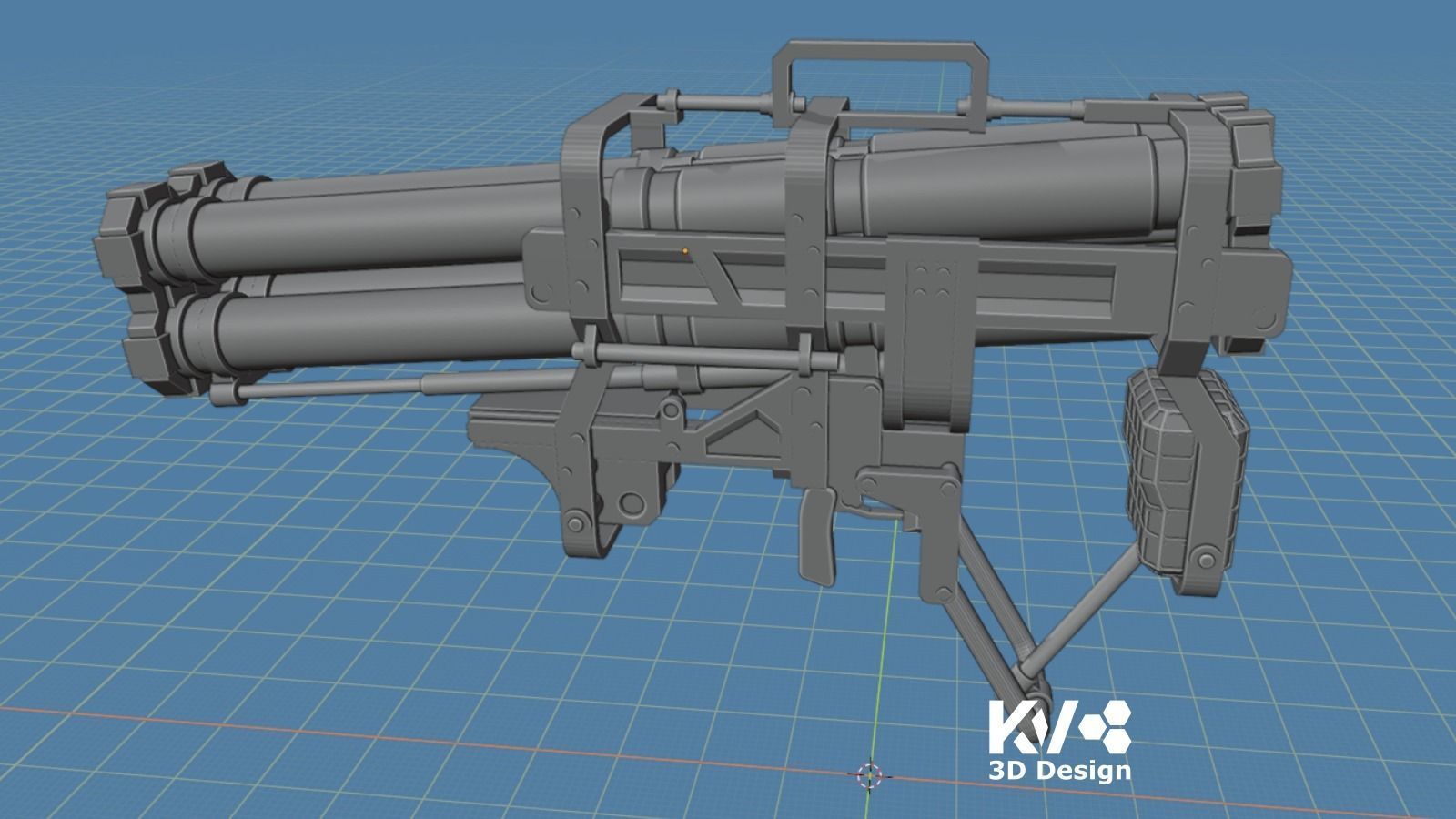 KV-Death Stranding-Quadruple Rocket-Launcher 3D print model_6