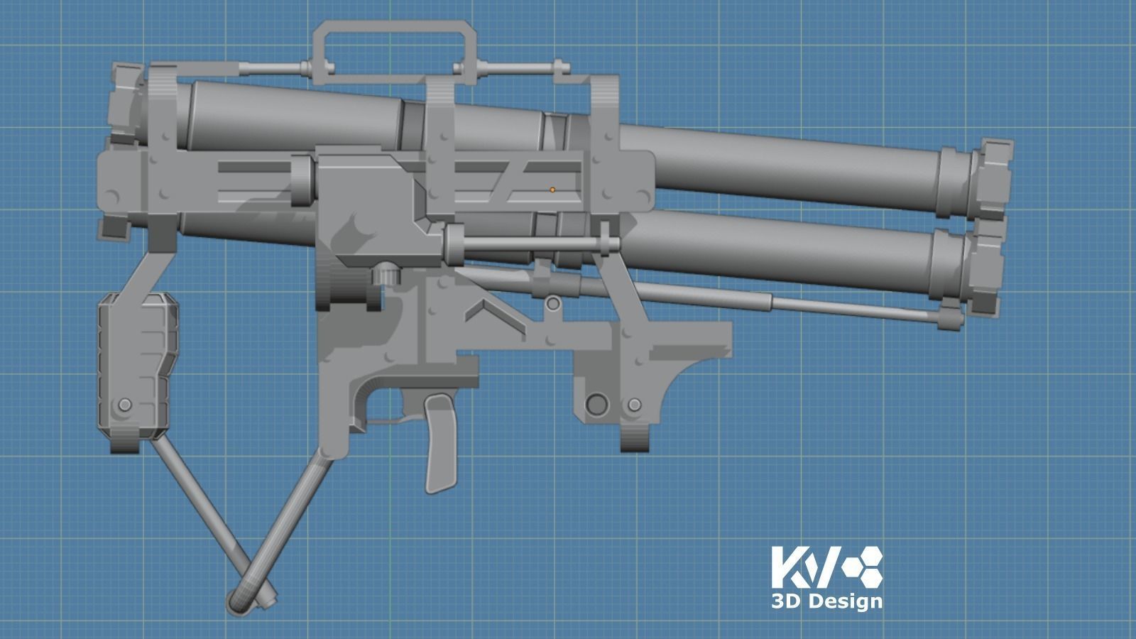 KV-Death Stranding-Quadruple Rocket-Launcher 3D print model_3