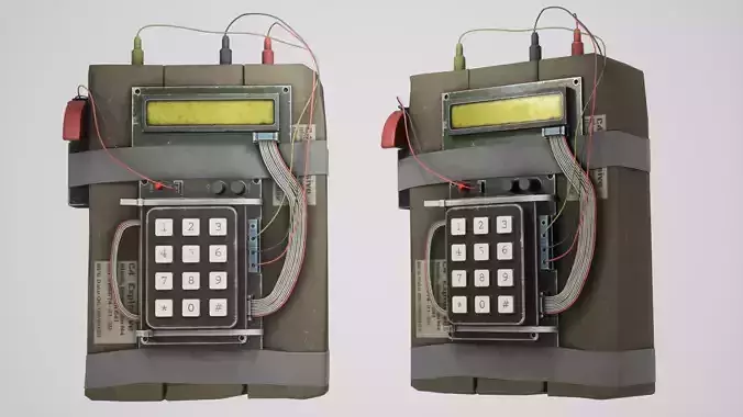 C4 Explosive Low-poly 3D model