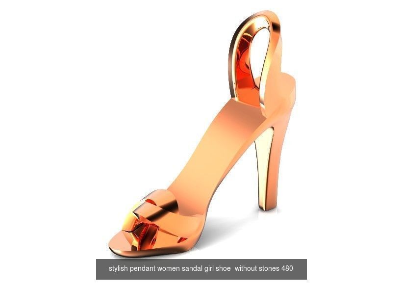 set fashionable pendant womens shoes half-boots 480 3D Model Collection_7