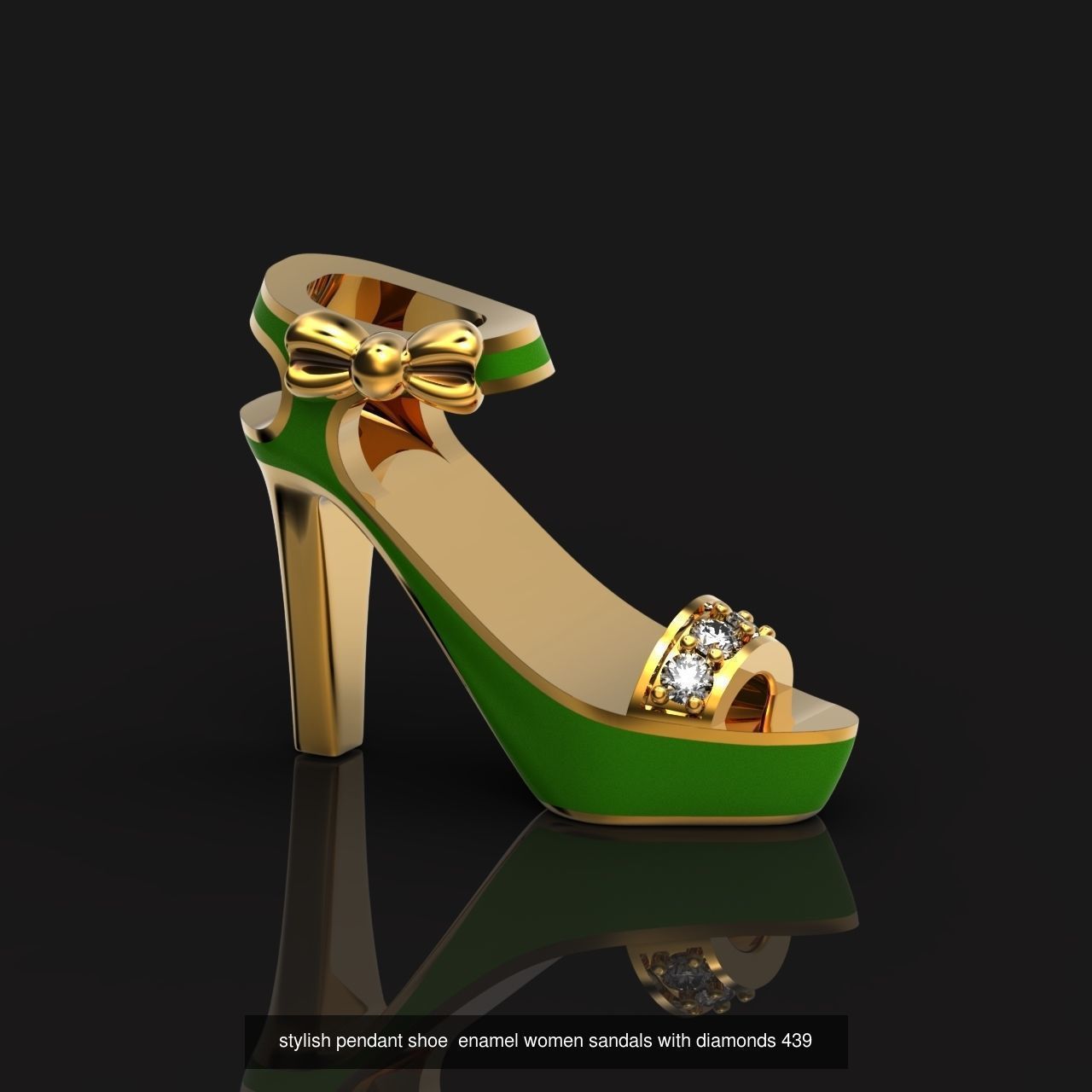 set fashionable pendant womens shoes half-boots 480 3D Model Collection_5