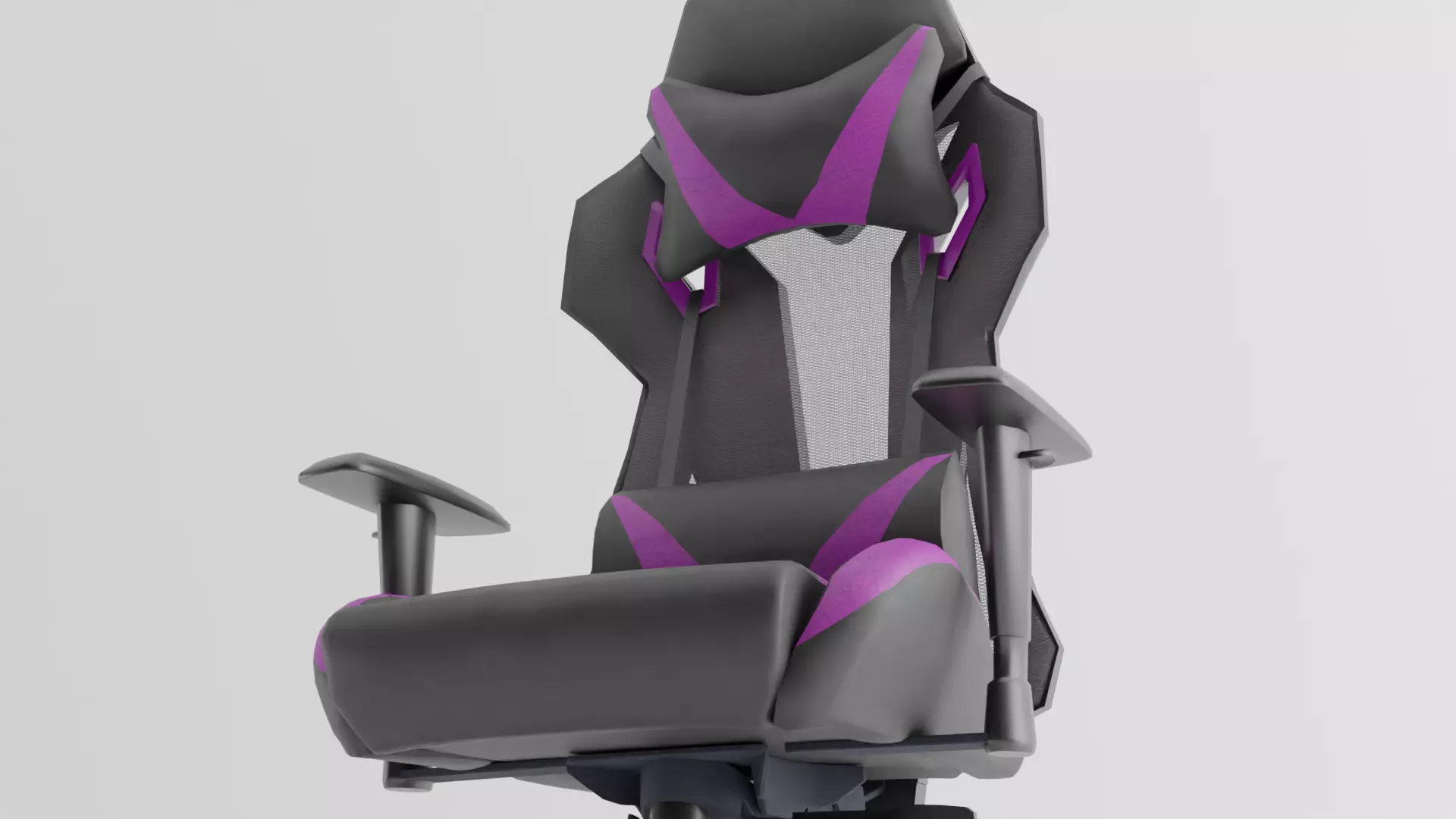 3D Gaming Chair pink in Blender and Cycles 3D model_0