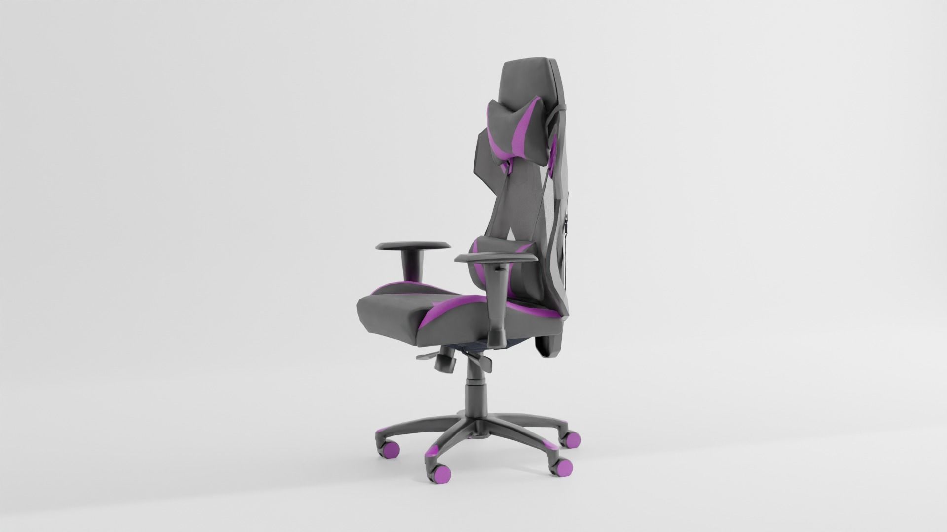 3D Gaming Chair pink in Blender and Cycles 3D model_6