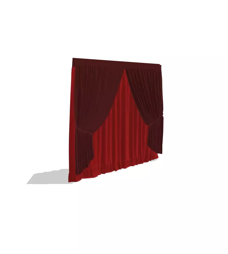 curtain 3d in marvelous designer Low-poly 3D model
