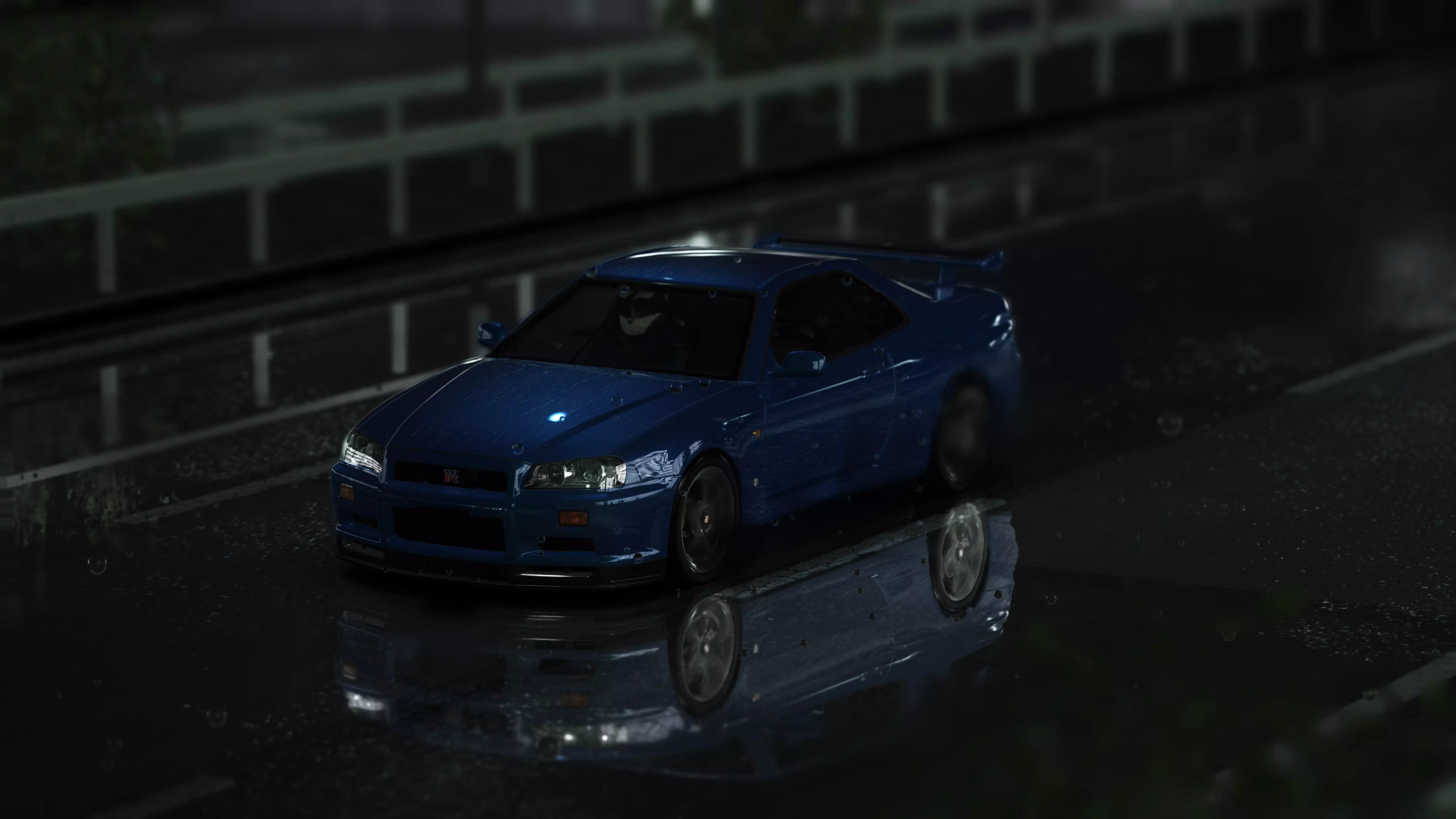 Nissan skyline r34 gtr Low-poly 3D model
