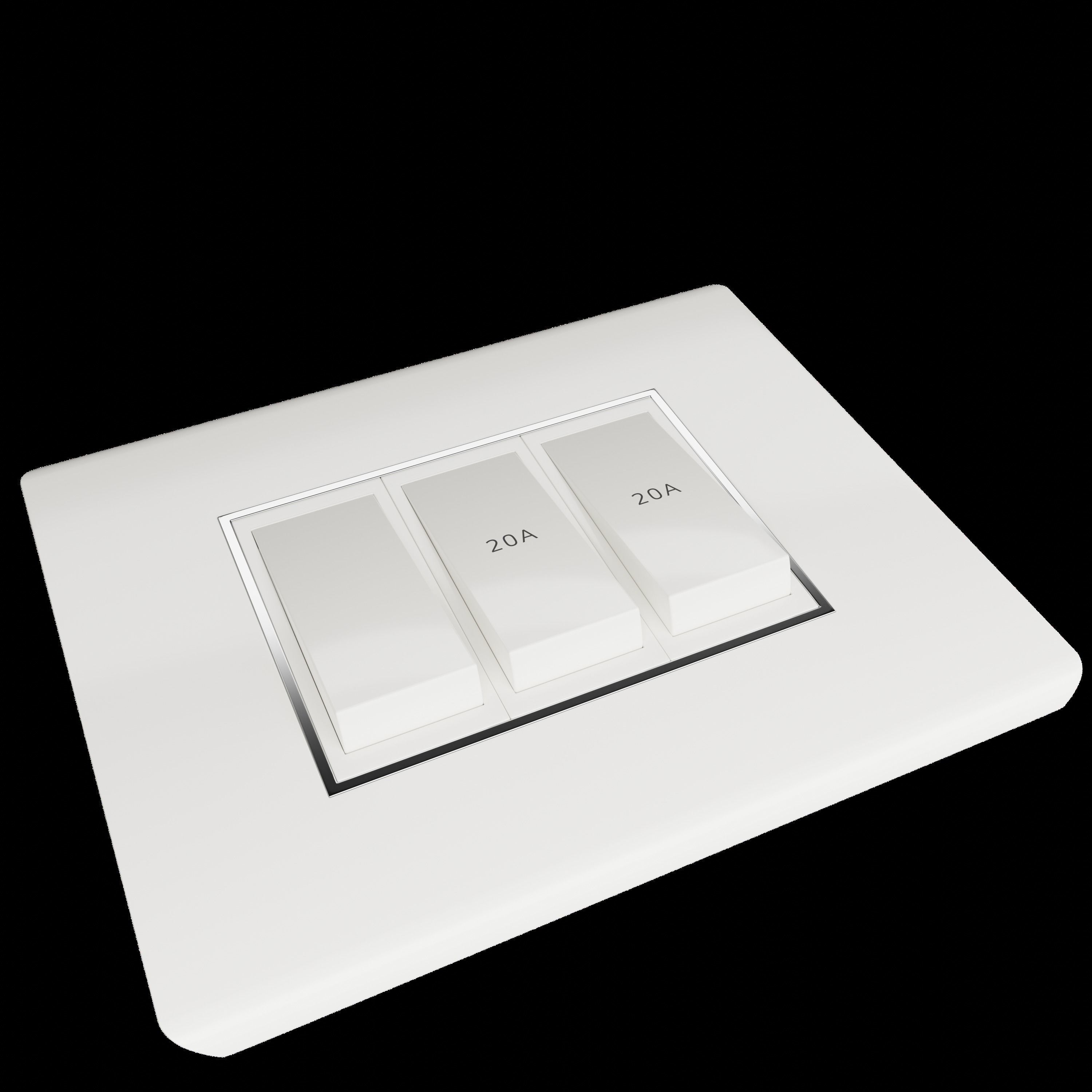 Elegant Curved Switch Board 3D model_3