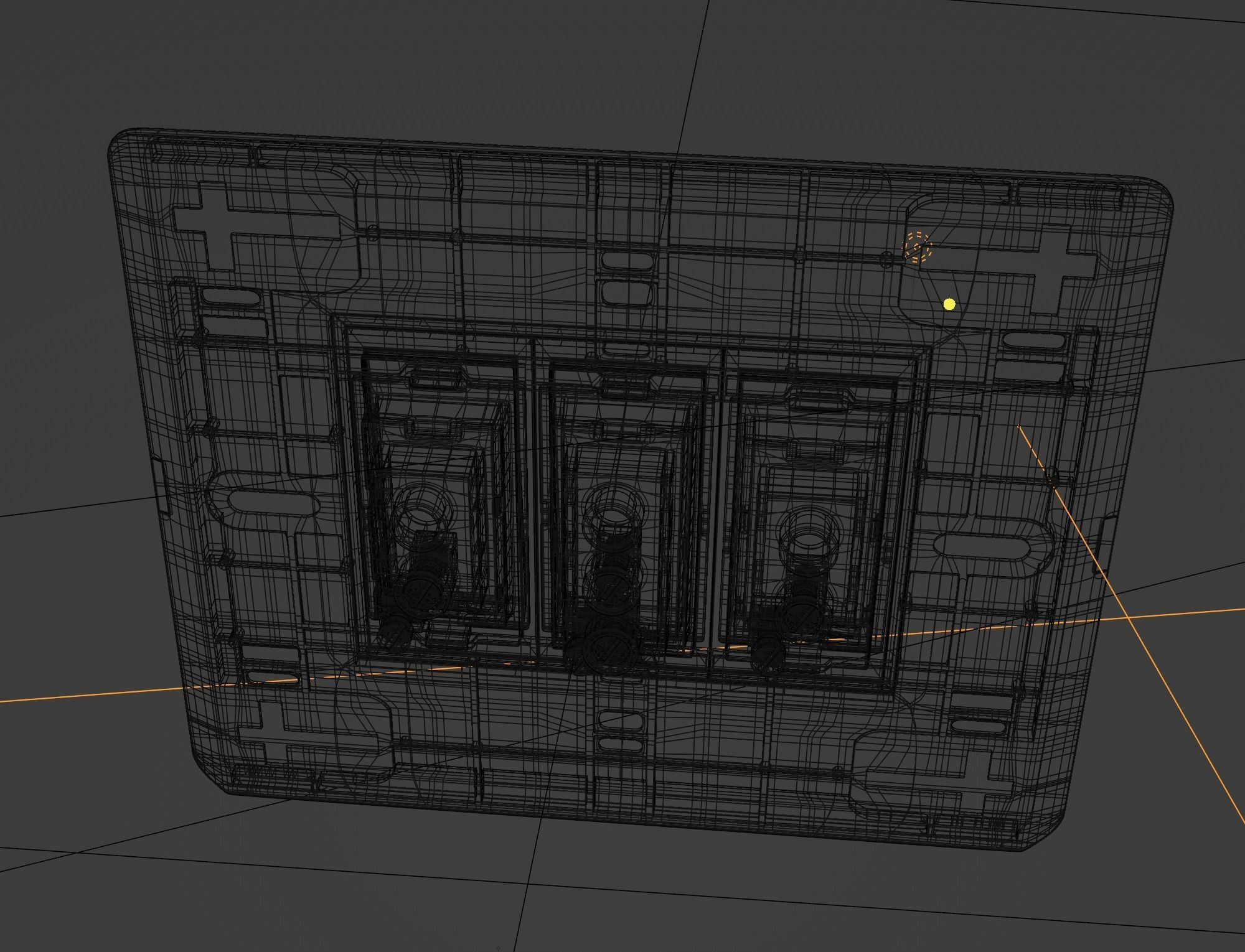 Elegant Curved Switch Board 3D model_6
