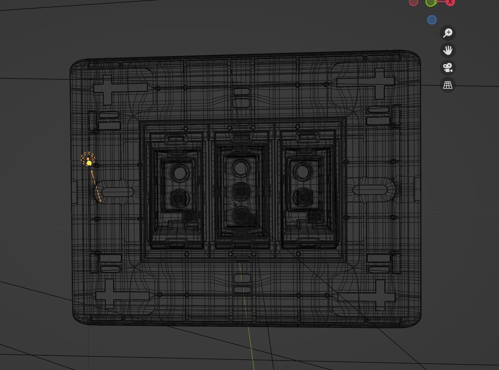 Elegant Curved Switch Board 3D model_4