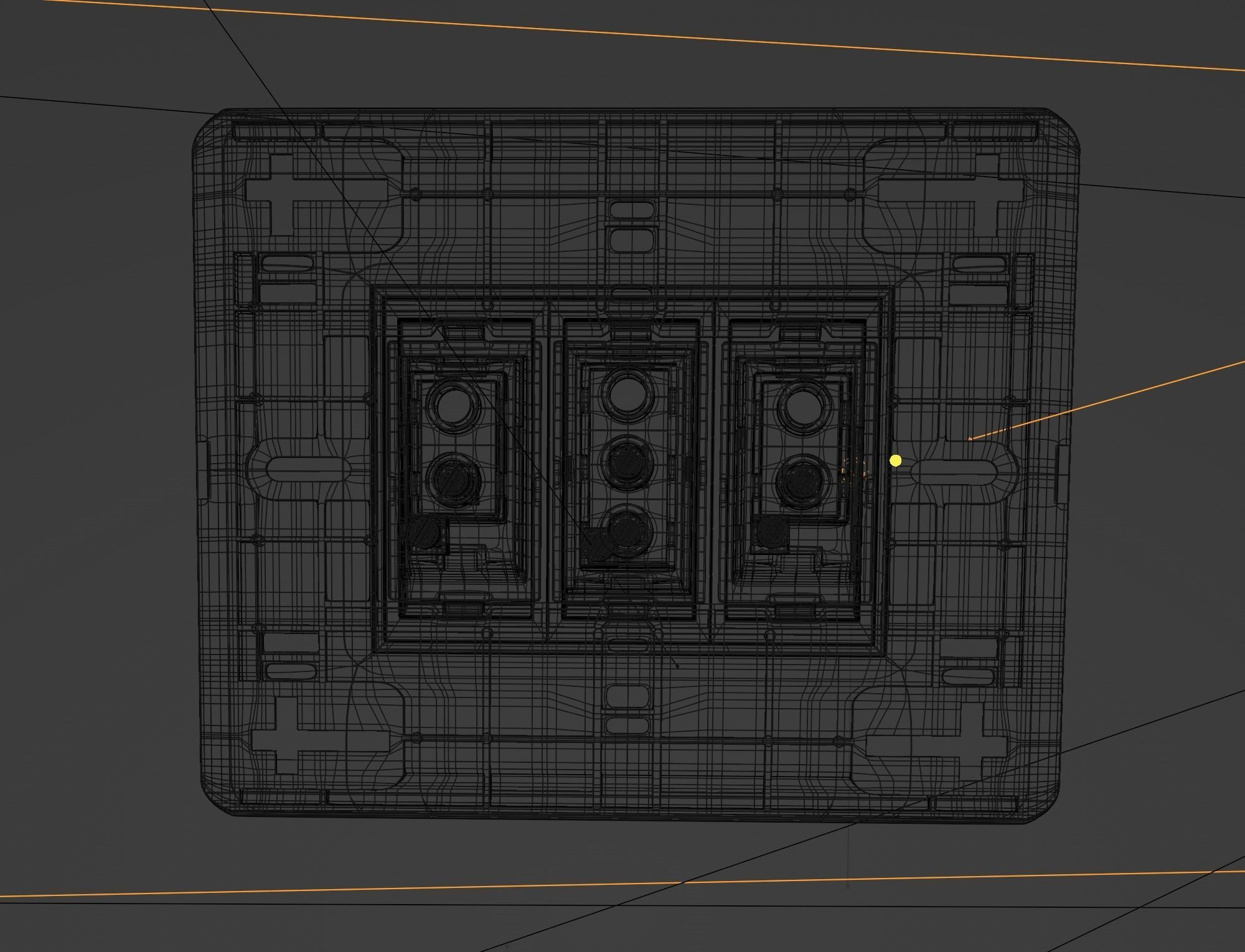 Elegant Curved Switch Board 3D model_5