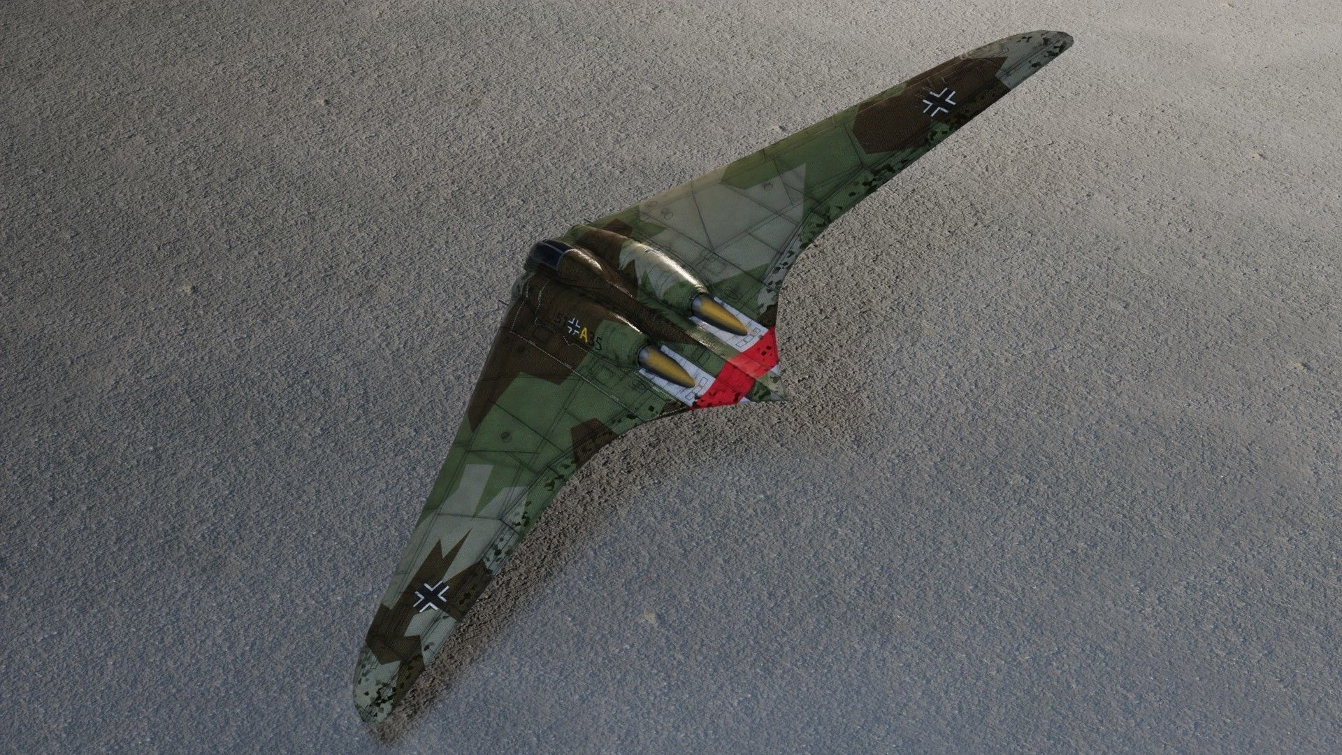 Horten Ho 229 Low-poly 3D model_11