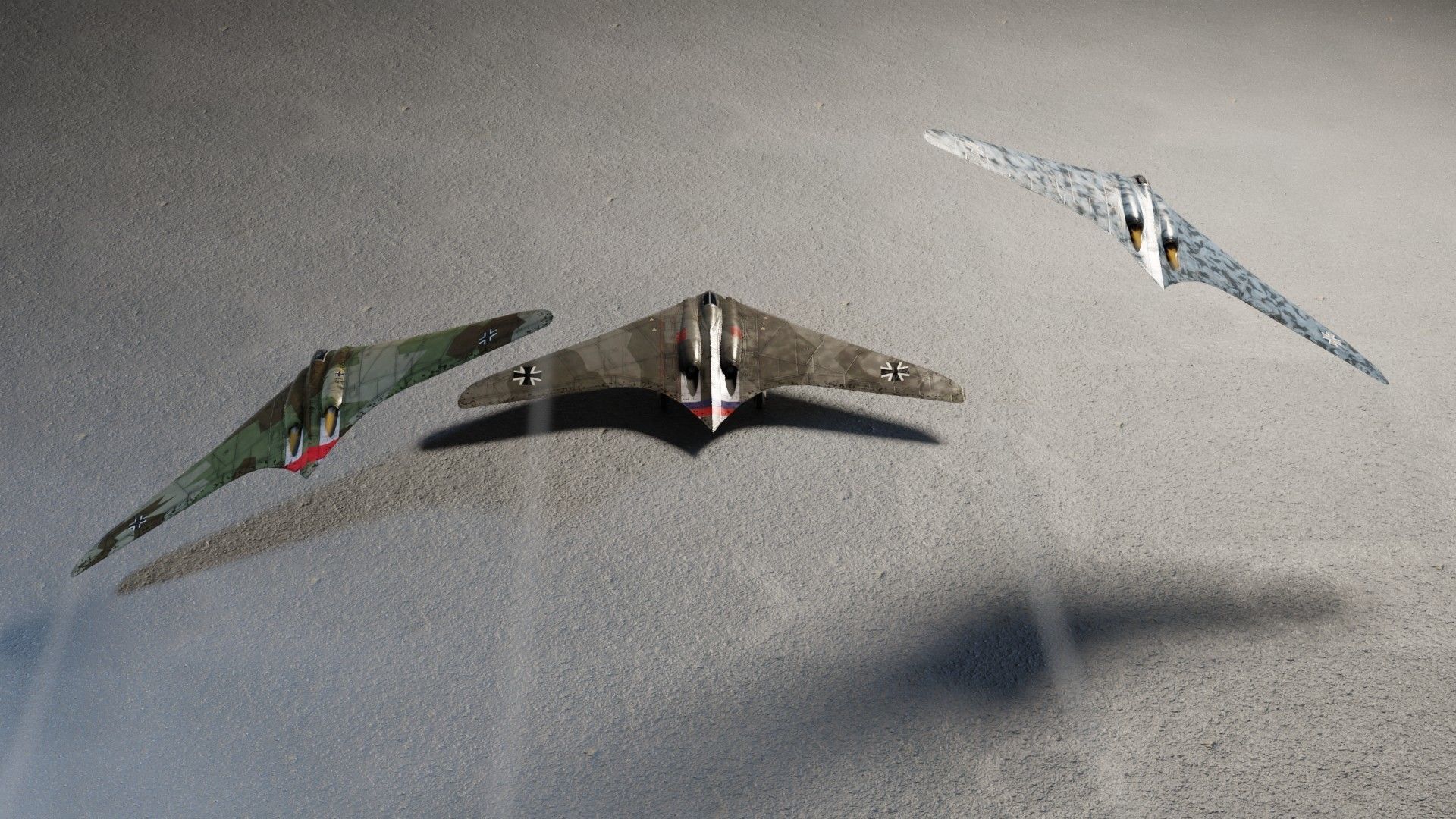 Horten Ho 229 Low-poly 3D model_2