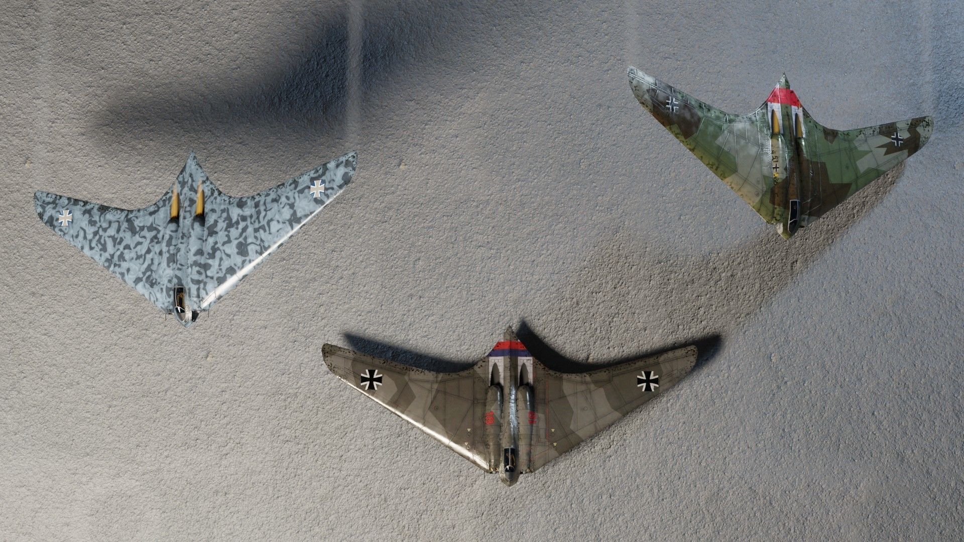 Horten Ho 229 Low-poly 3D model_6