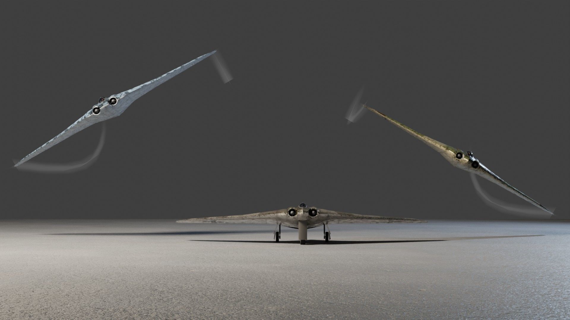 Horten Ho 229 Low-poly 3D model_5