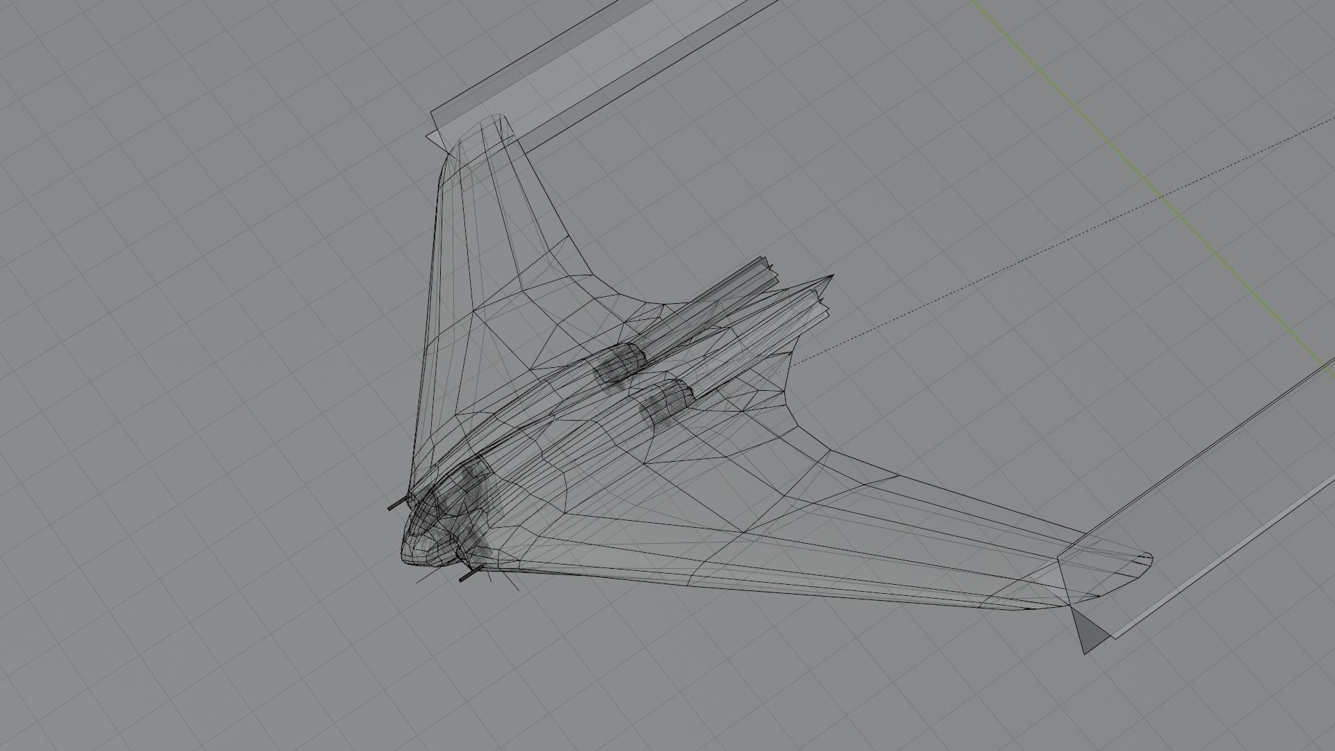 Horten Ho 229 Low-poly 3D model_16
