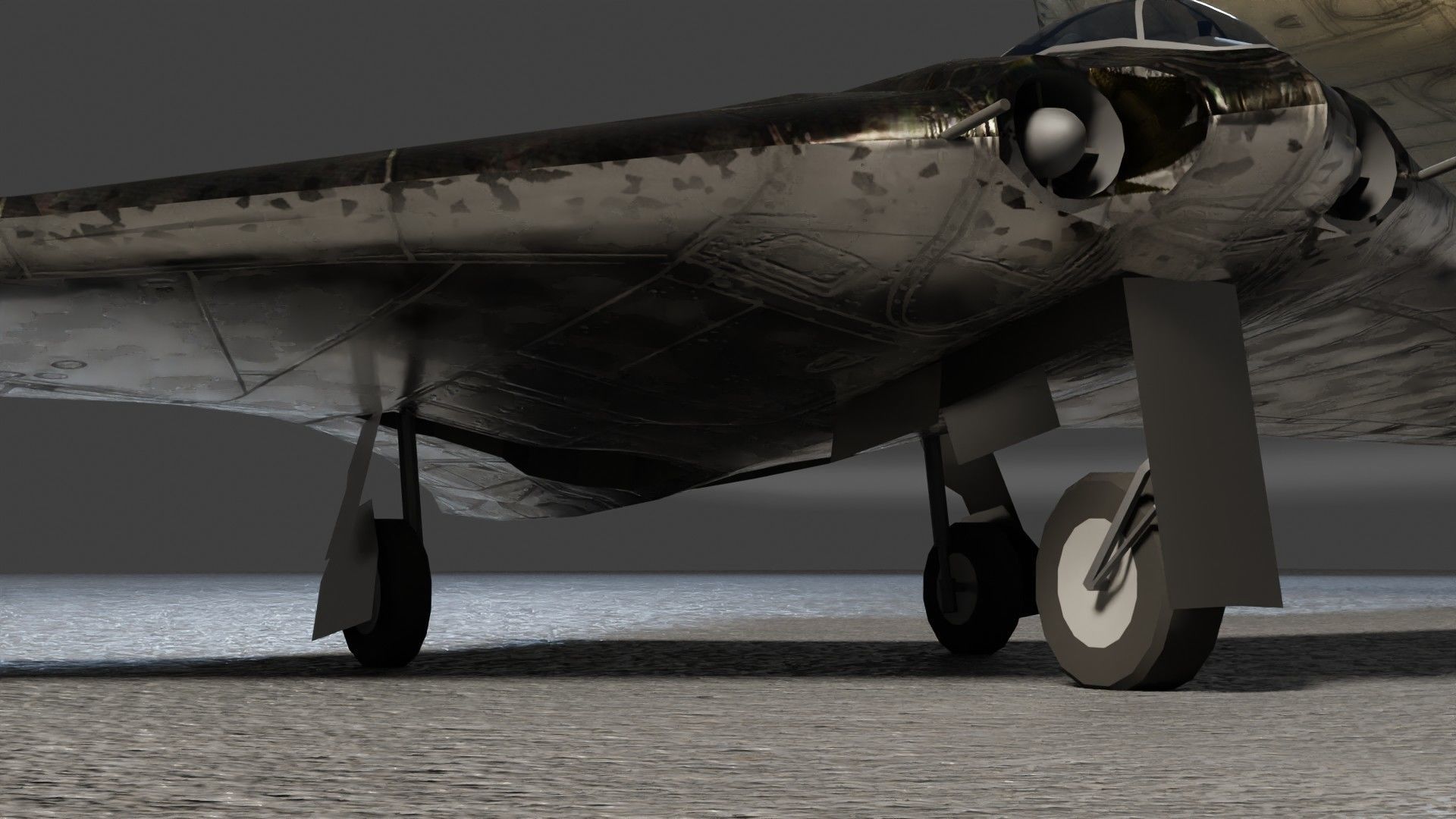 Horten Ho 229 Low-poly 3D model_14