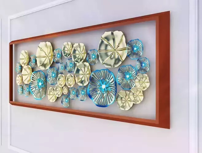 Decorative Metal stainless plants with gold   M 21