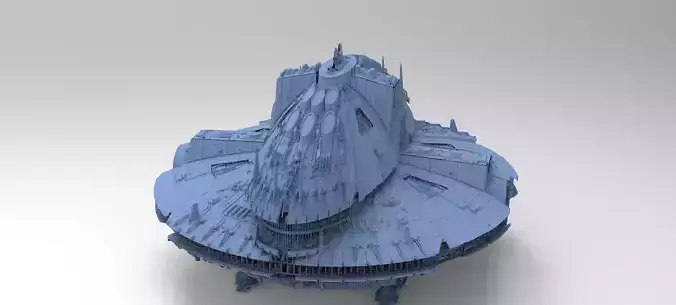 Sci-Fi Shuttle launcher moon base 6