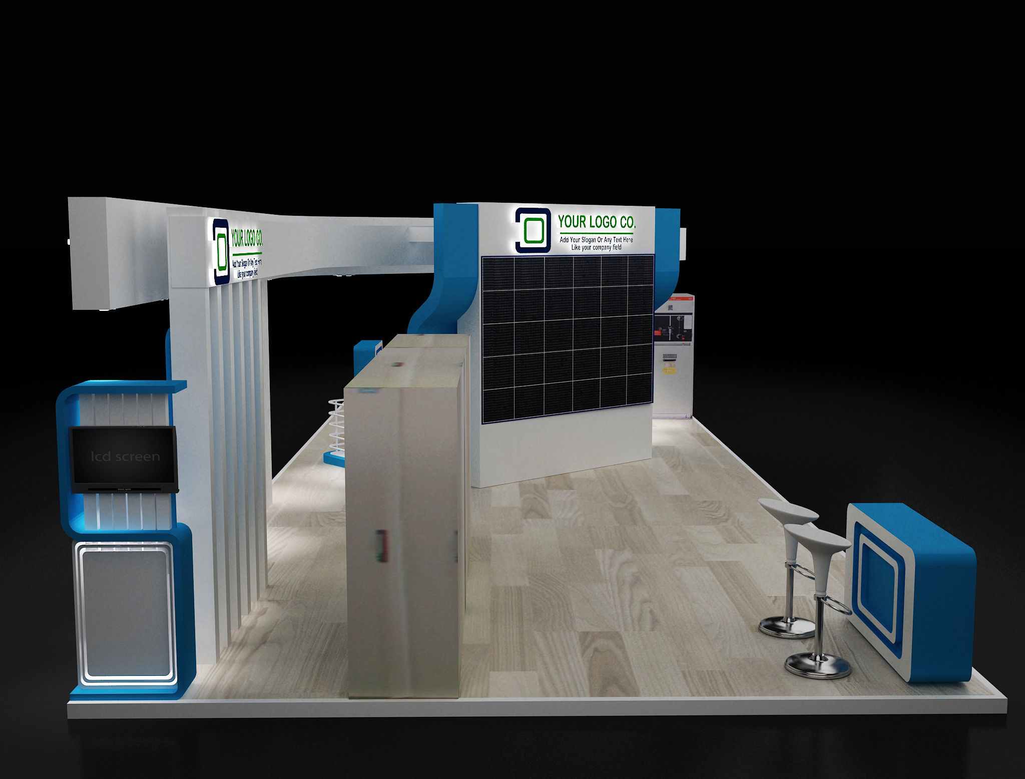 Booth Exhibition Stand a 618 3D model_14