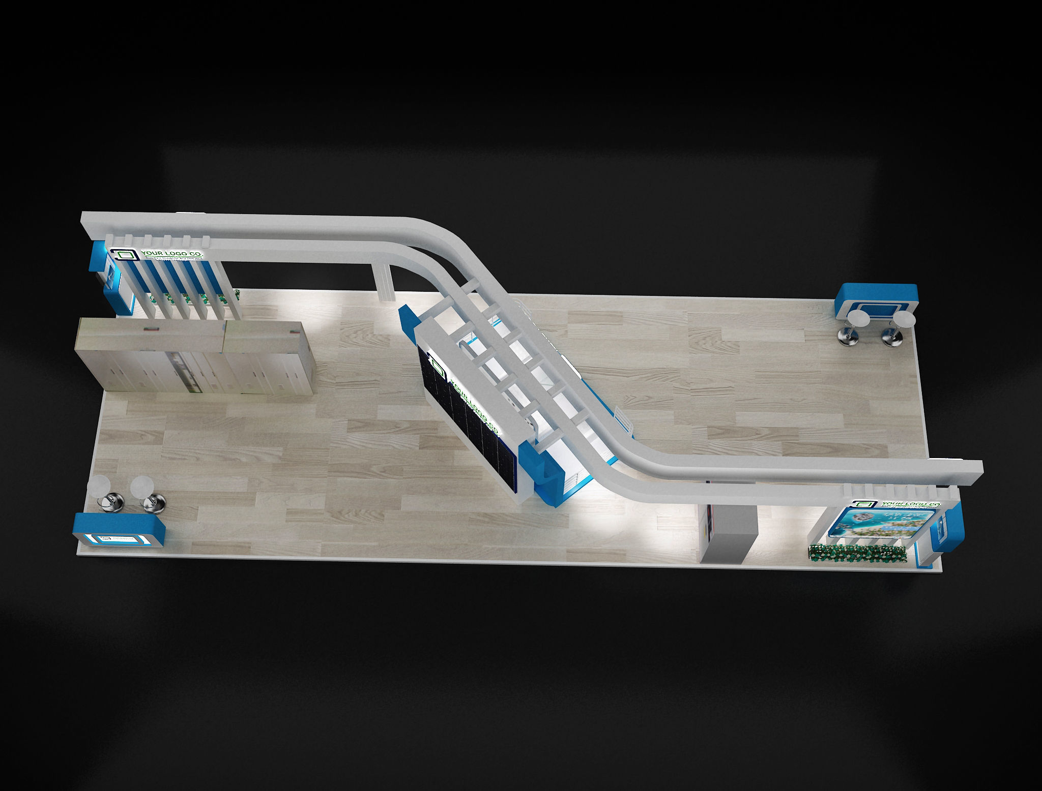 Booth Exhibition Stand a 618 3D model_16