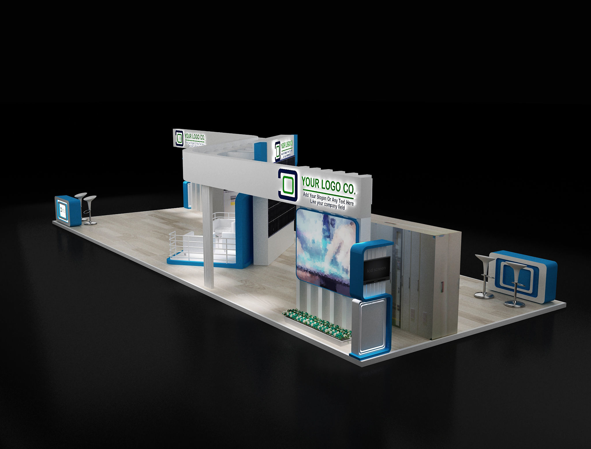 Booth Exhibition Stand a 618 3D model_2