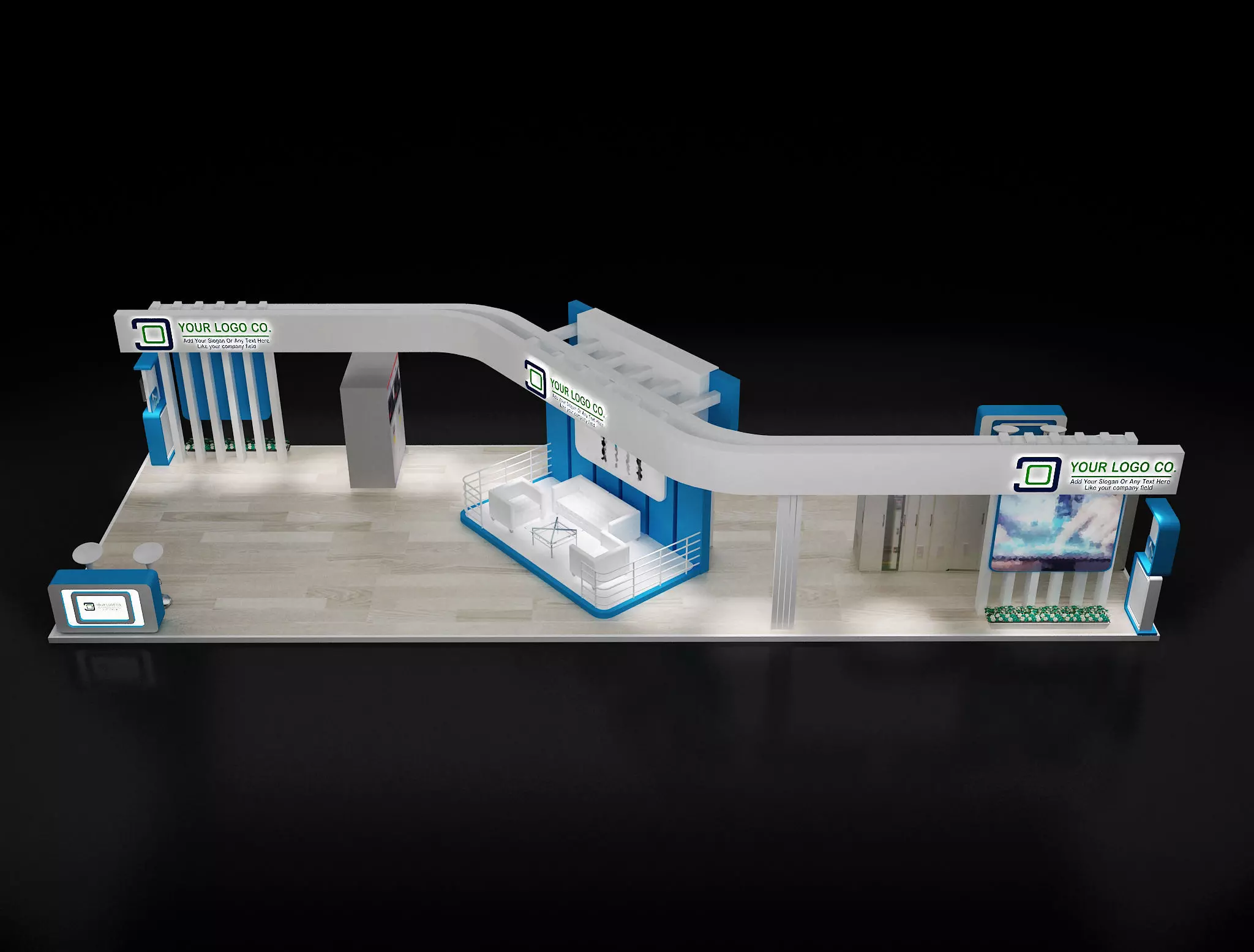 Booth Exhibition Stand a 618 3D model_0