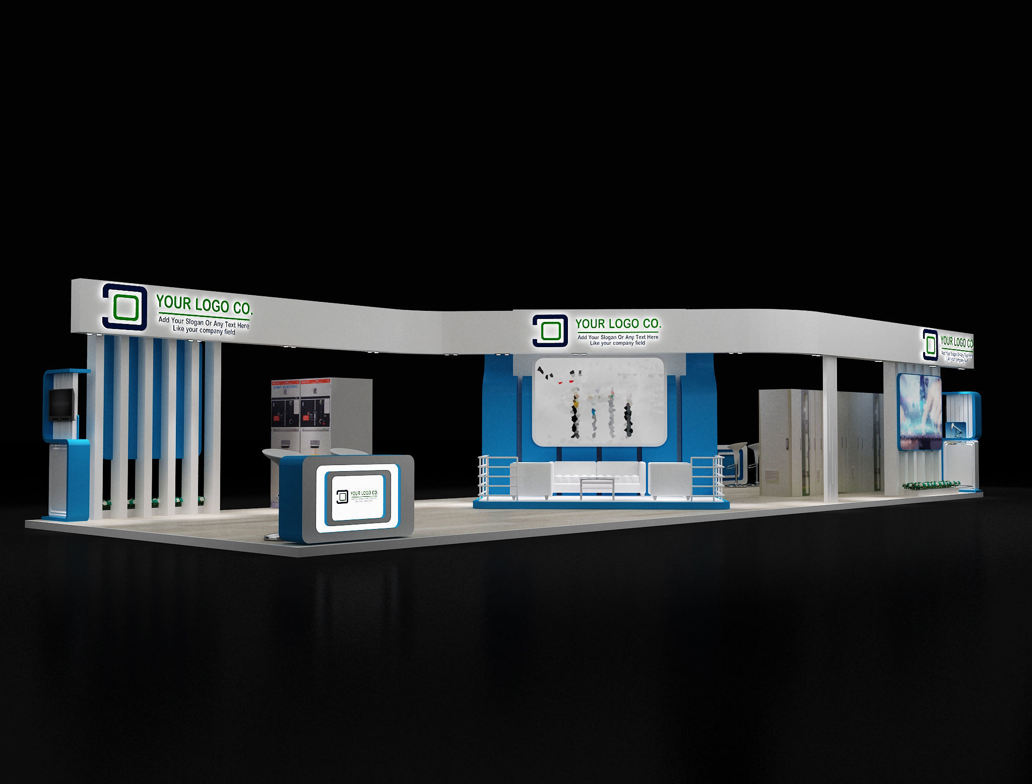 Booth Exhibition Stand a 618 3D model_6