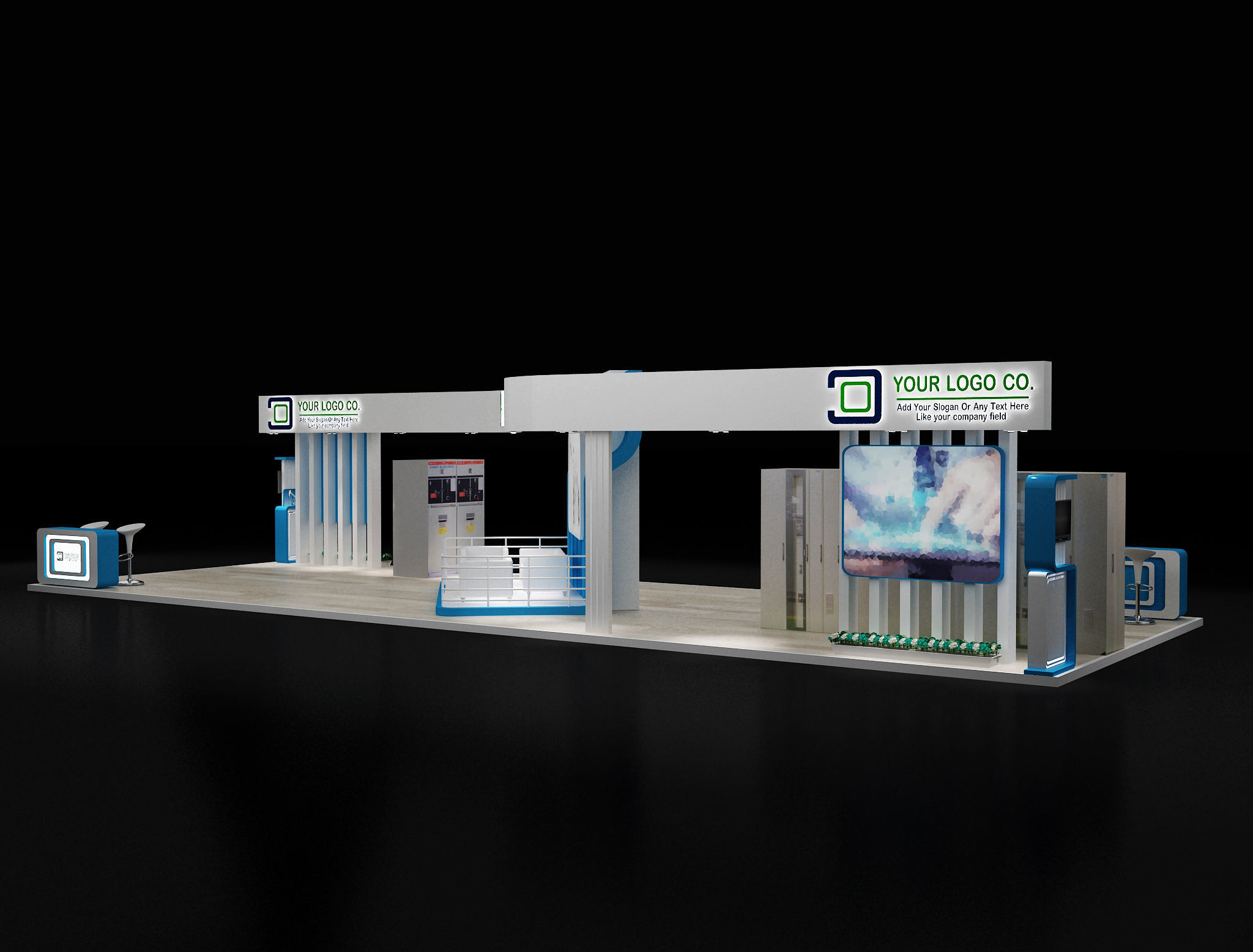 Booth Exhibition Stand a 618 3D model_8