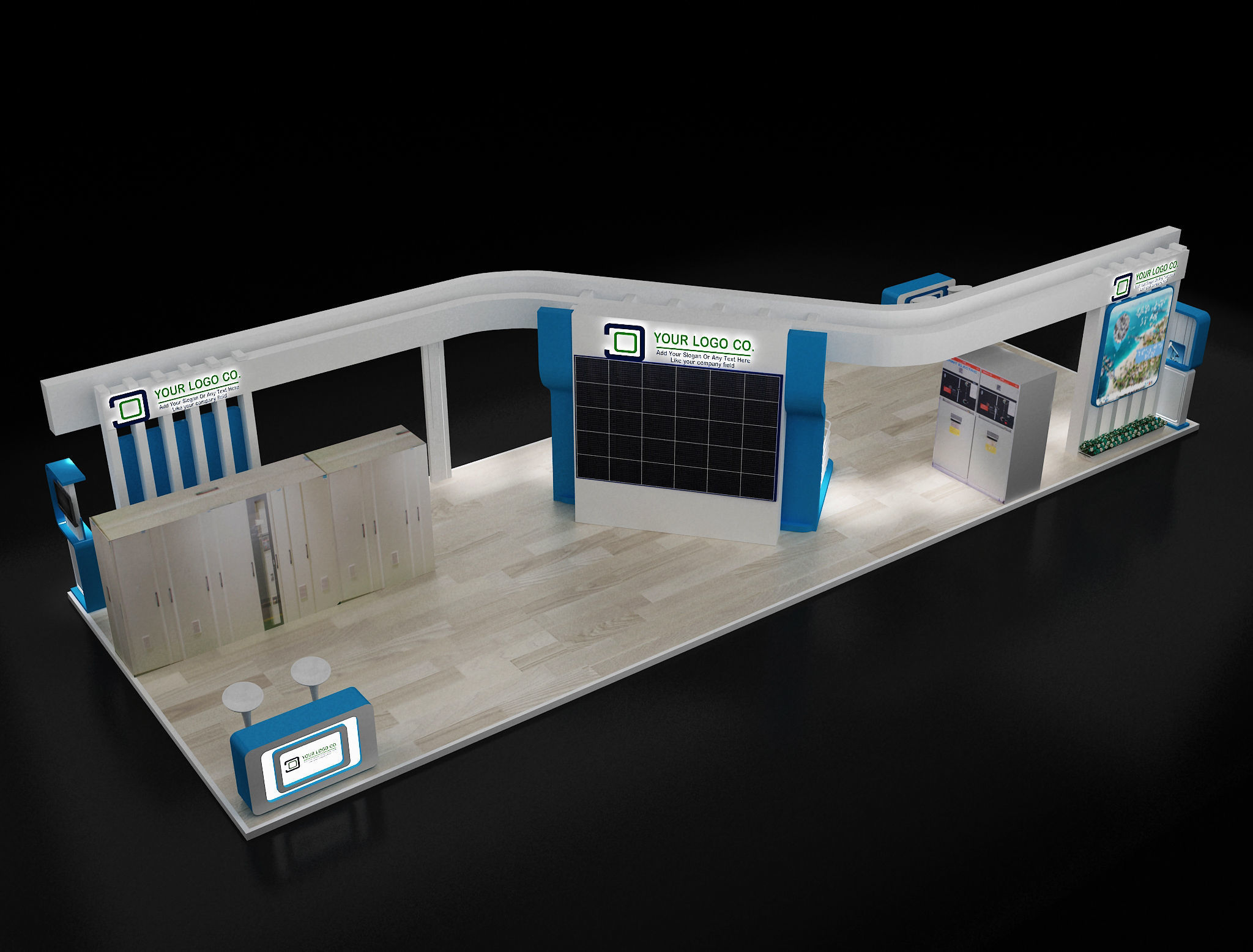 Booth Exhibition Stand a 618 3D model_4
