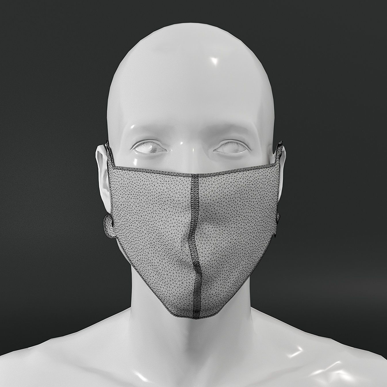 Face mask protection 3D model 3D model_6