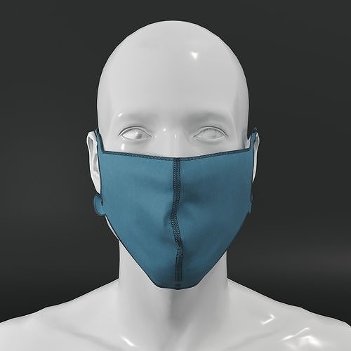 Face mask protection 3D model 3D model