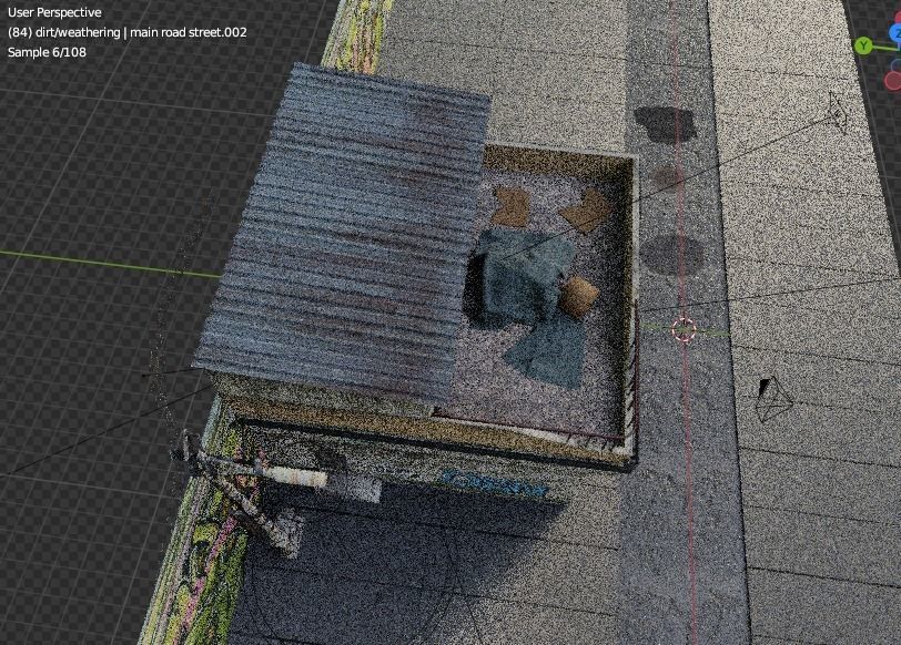 Game Ready Building with assets Low-poly 3D model_16