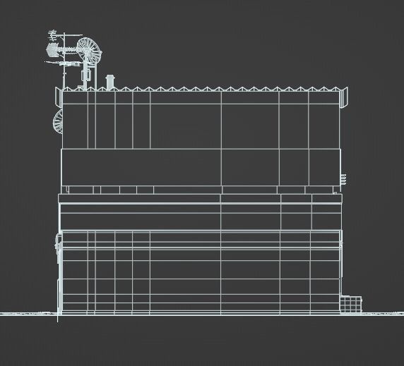 Game Ready Building with assets Low-poly 3D model_13