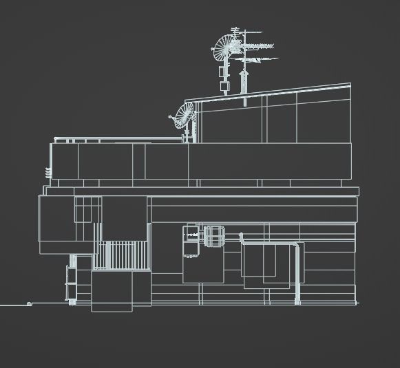 Game Ready Building with assets Low-poly 3D model_12