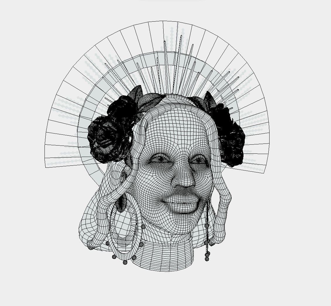 Beyonce Low-poly 3D model_5