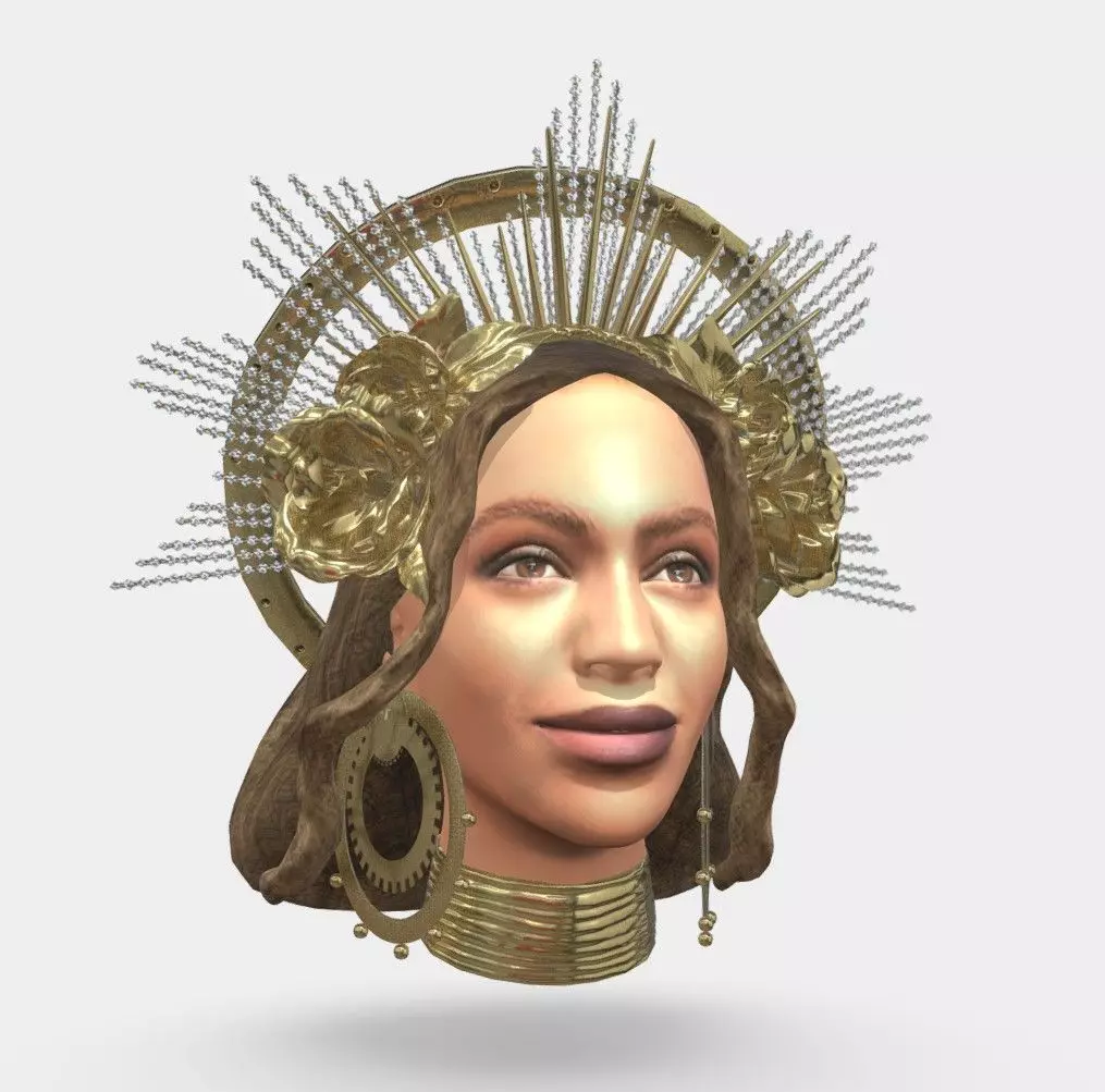 Beyonce Low-poly 3D model_0