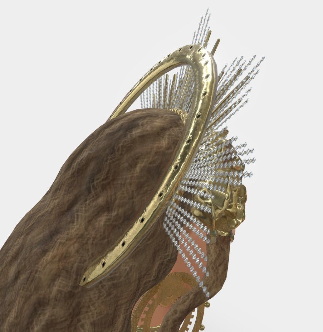 Beyonce Low-poly 3D model_13