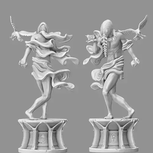 Sandman statue of demon 3D print model