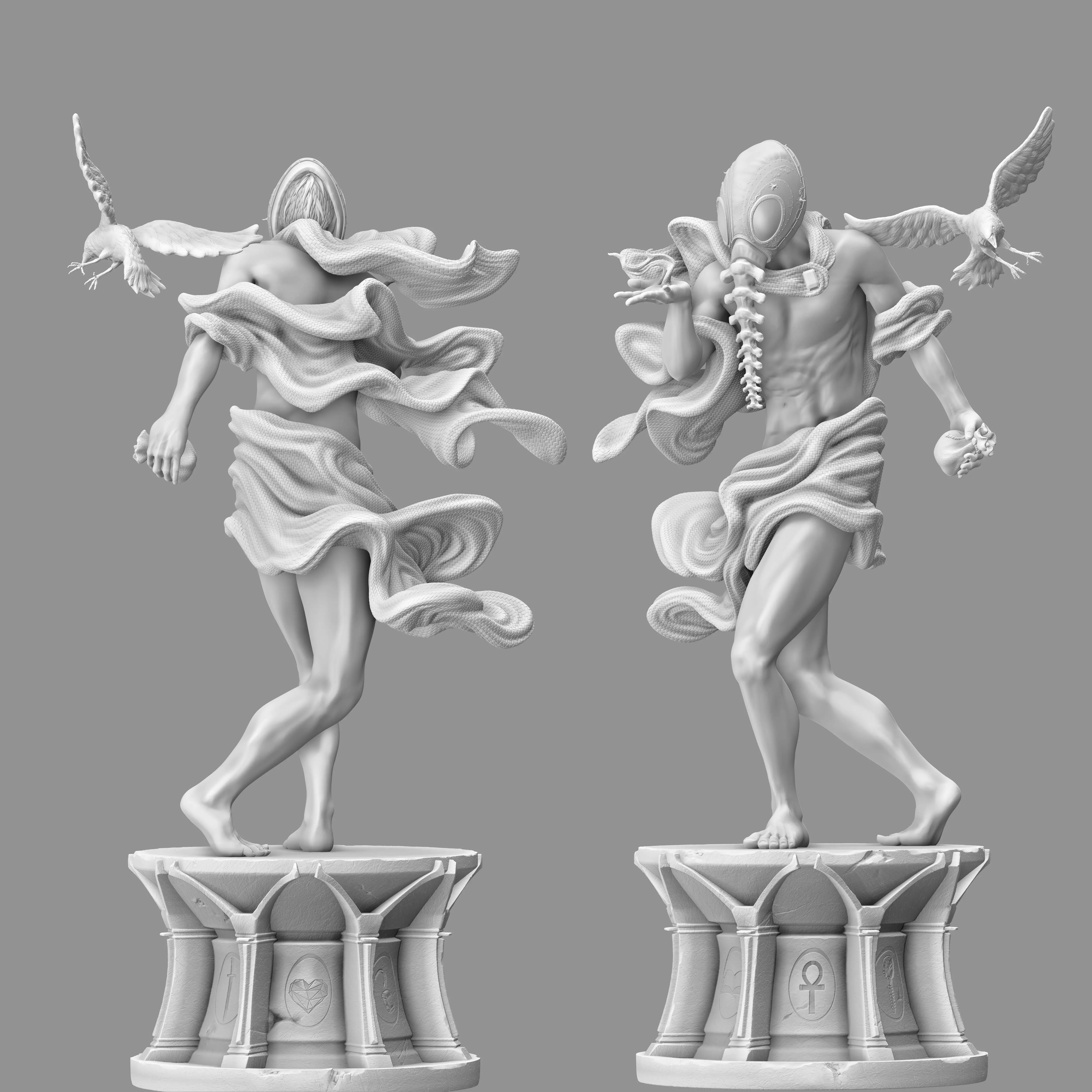 Sandman statue of demon 3D print model_0